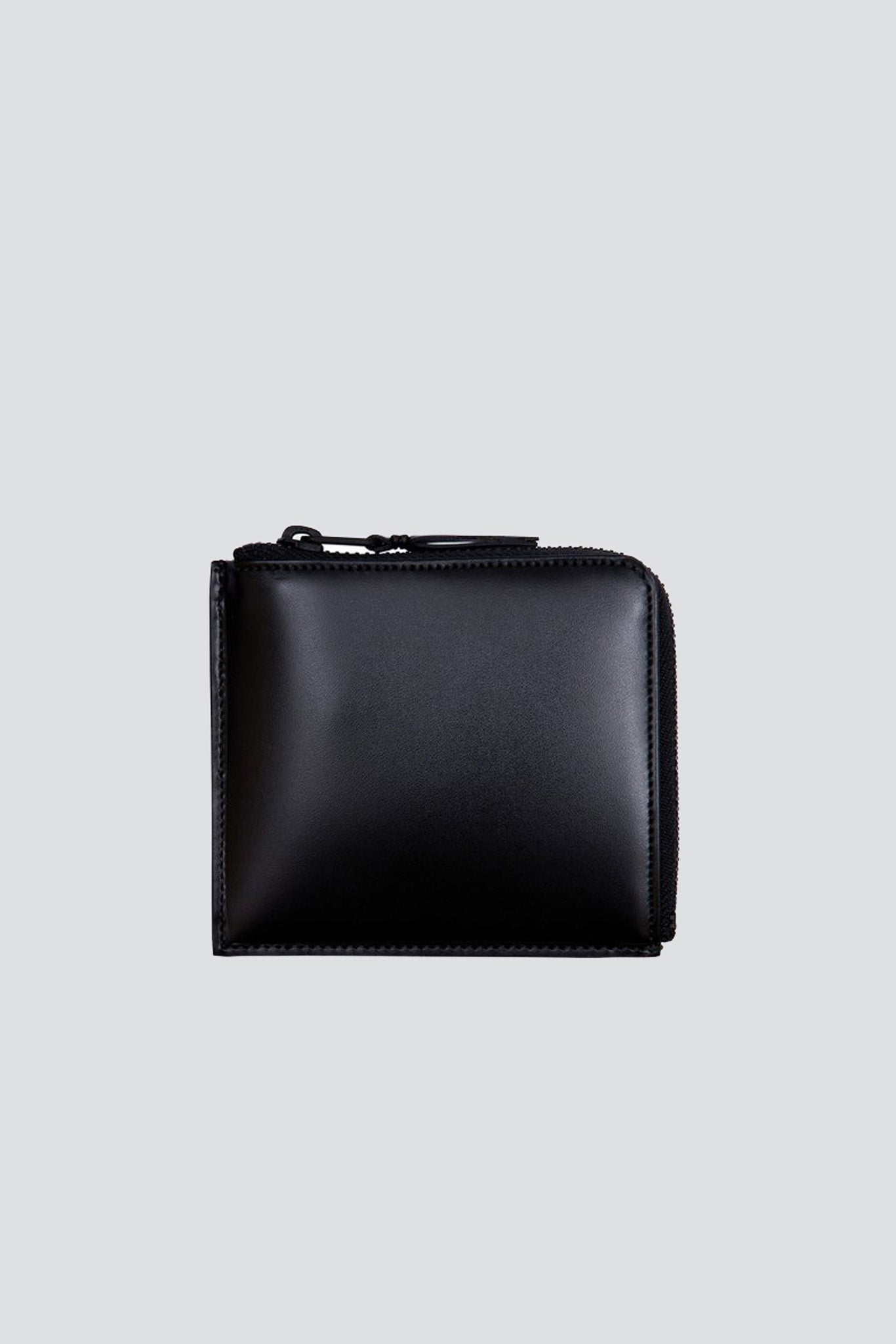 Leather Half Zip Wallet - Very Black - SA3100VB - Comme Des 