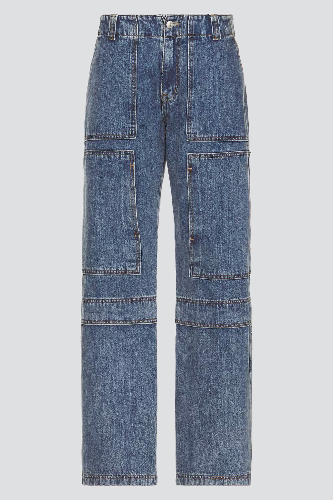 Light Indigo Max Cargo Denim Jeans