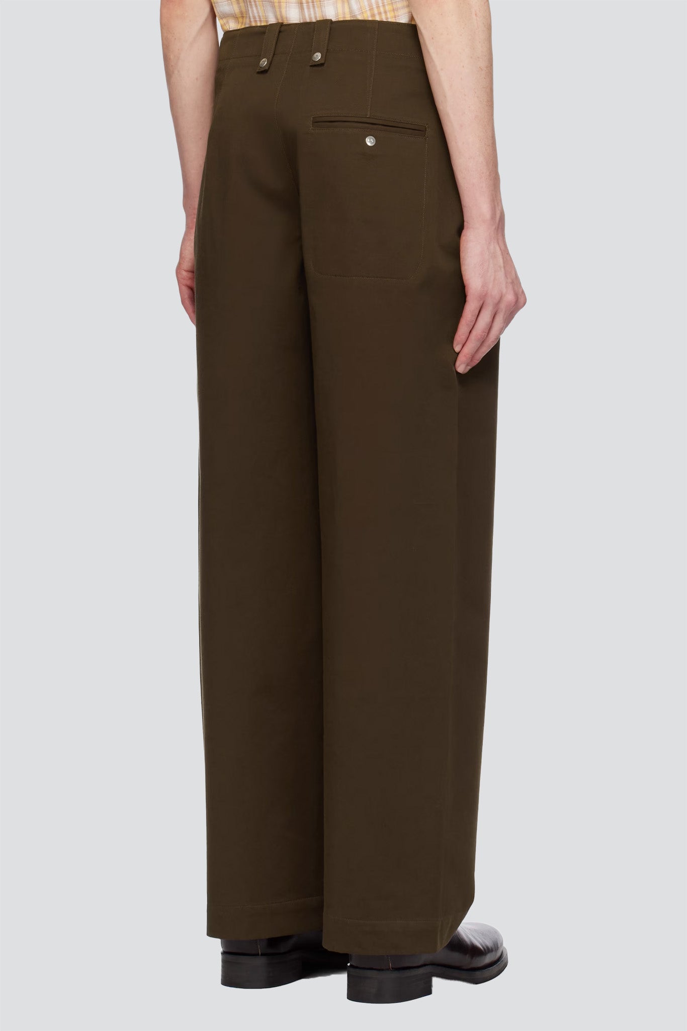 Brown Wide Chino Pants