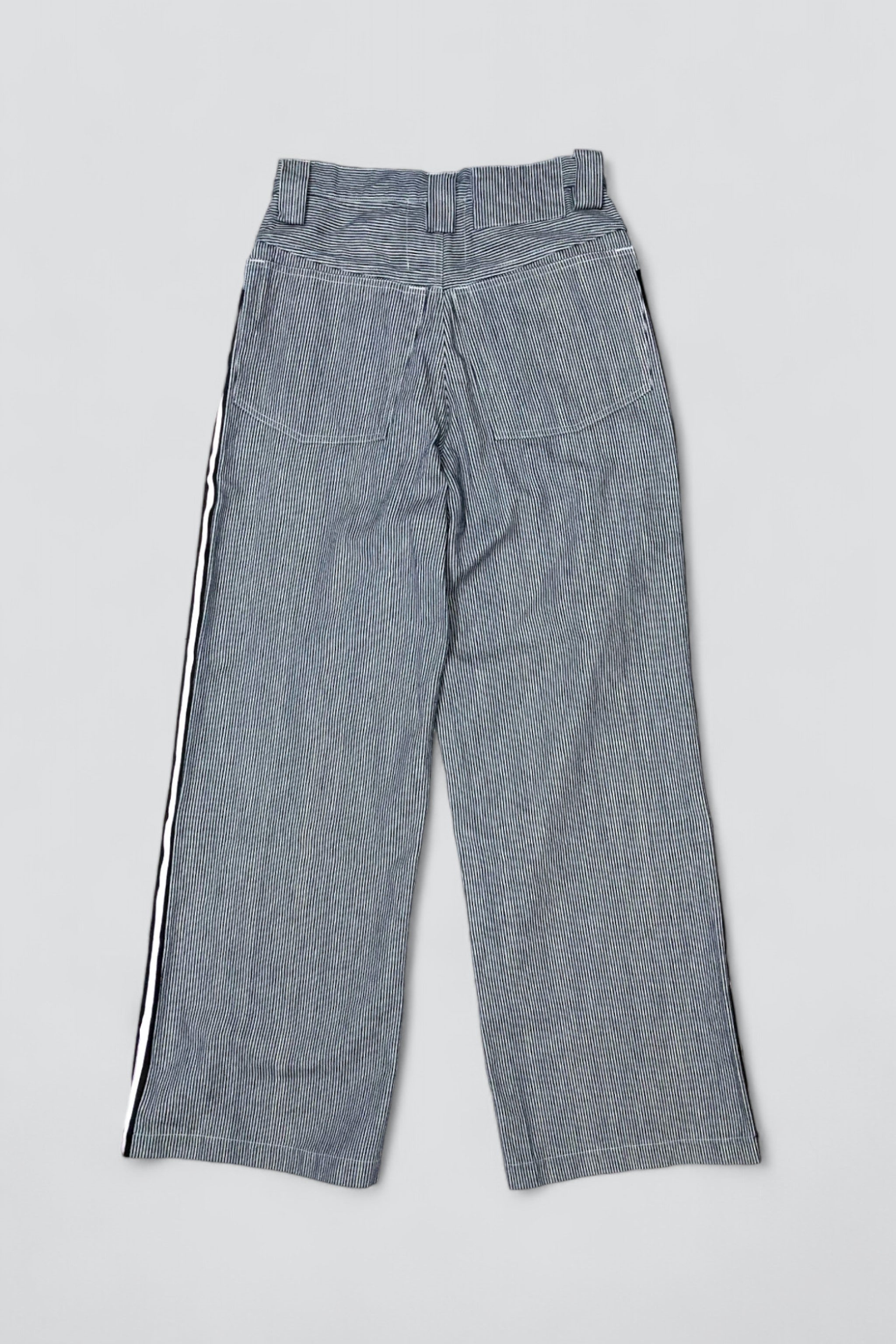 Railroad Stripe Denim Reflector Baggy Jean