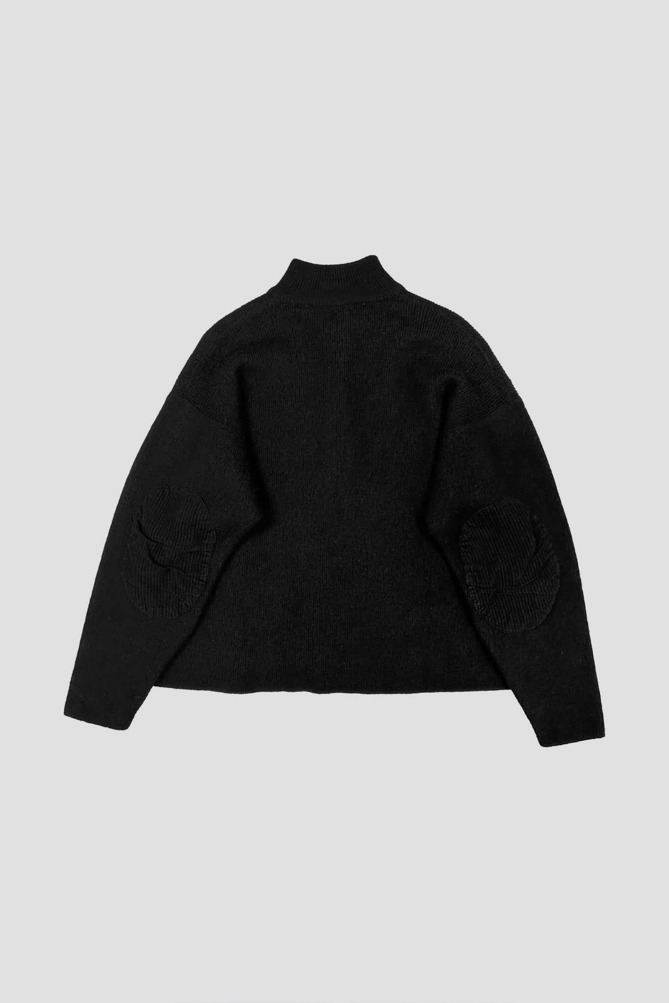 Black Knit Half Zip Pullover