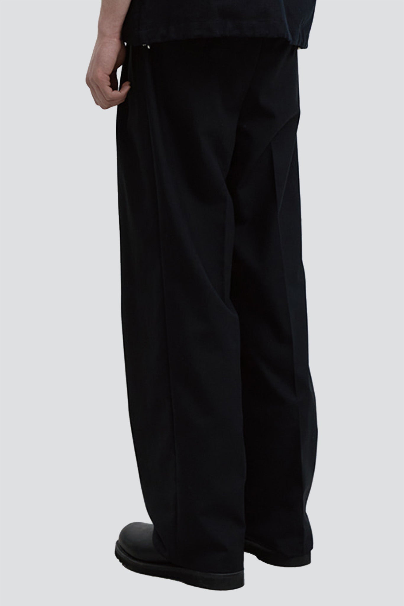 Black Lounge Wool Slacks