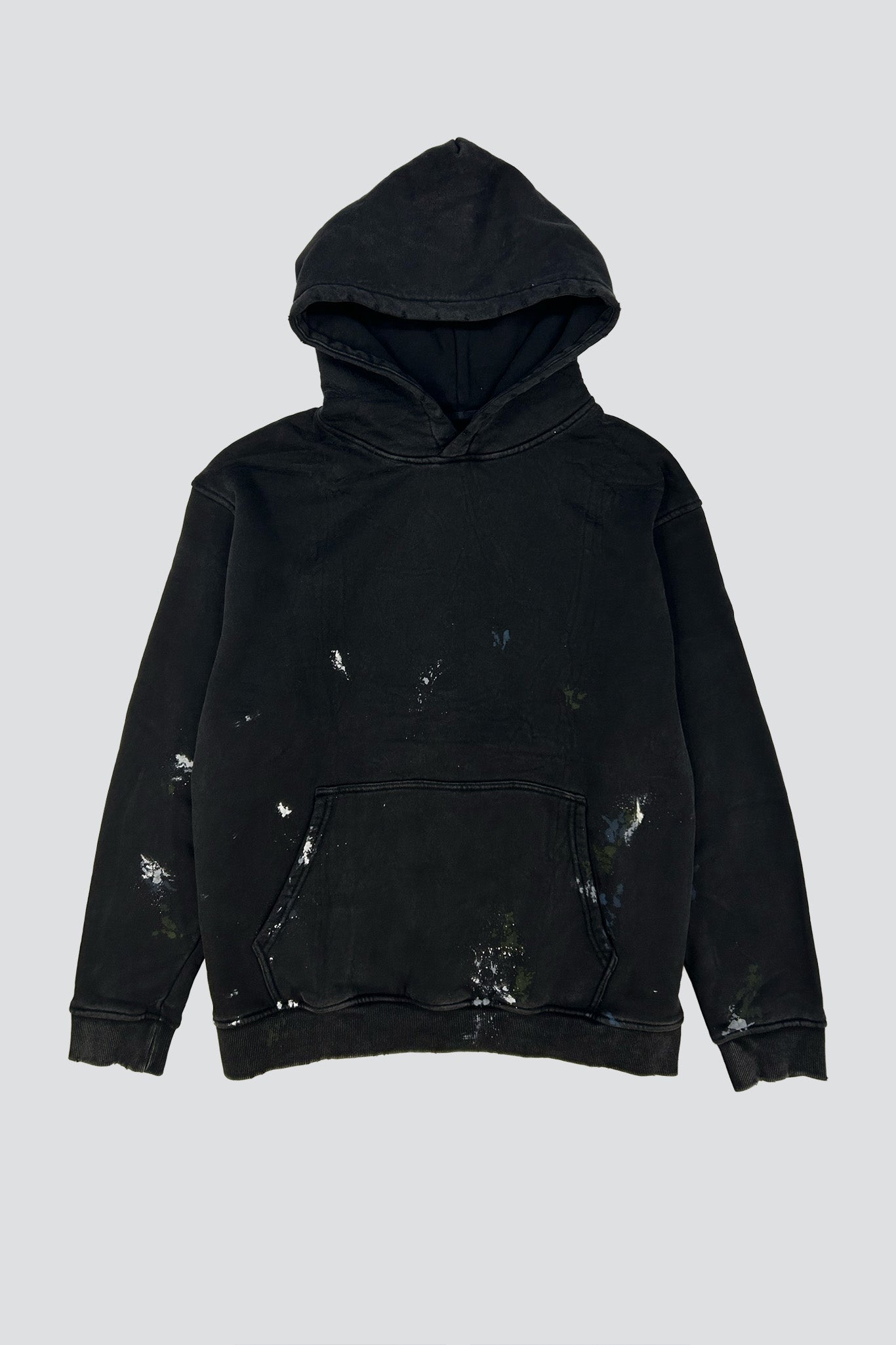 Black Painted Hoodie