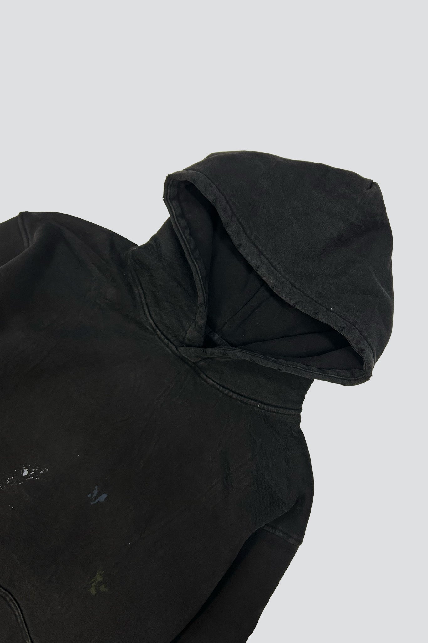 Black Painted Hoodie