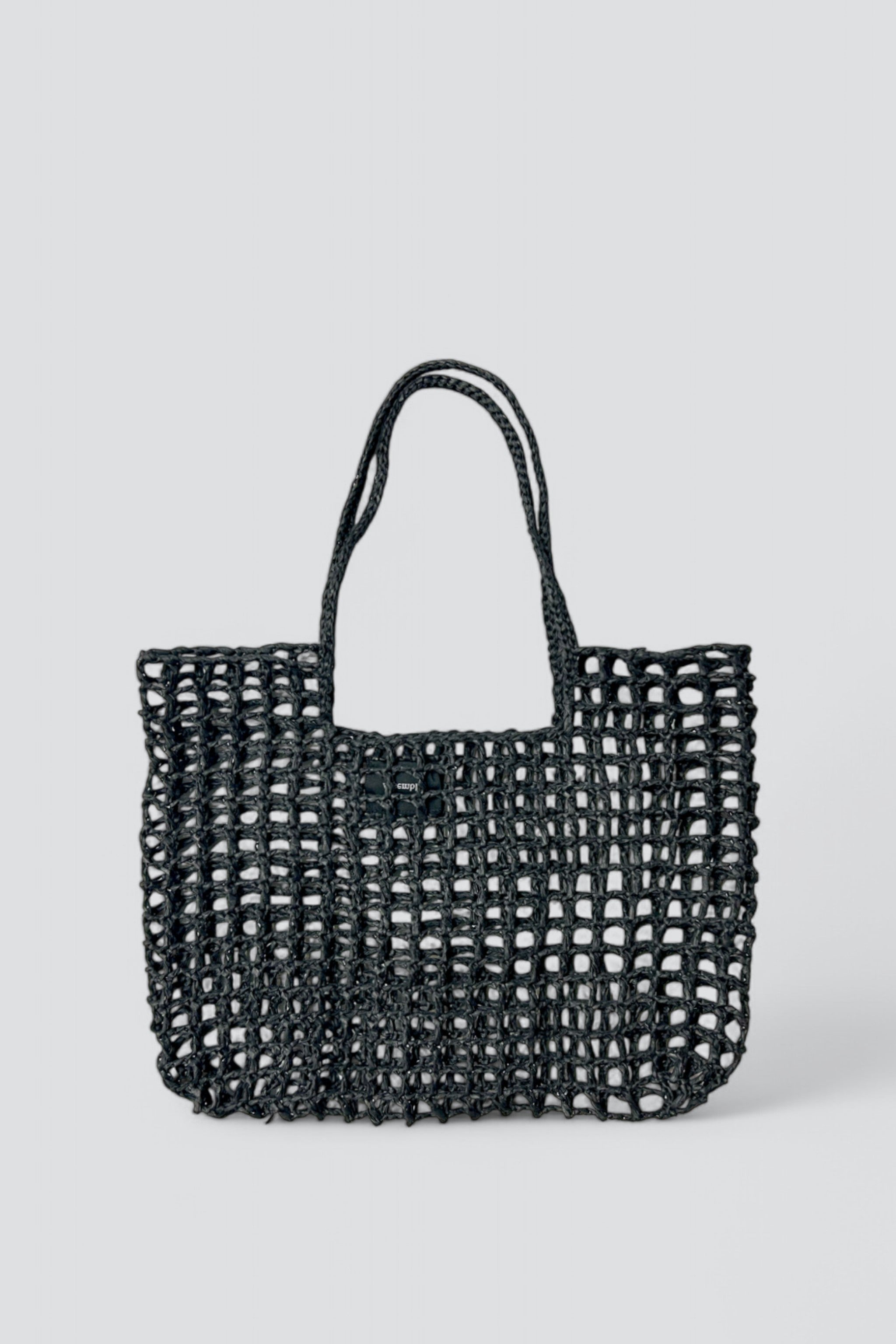 Black Raffia Tote