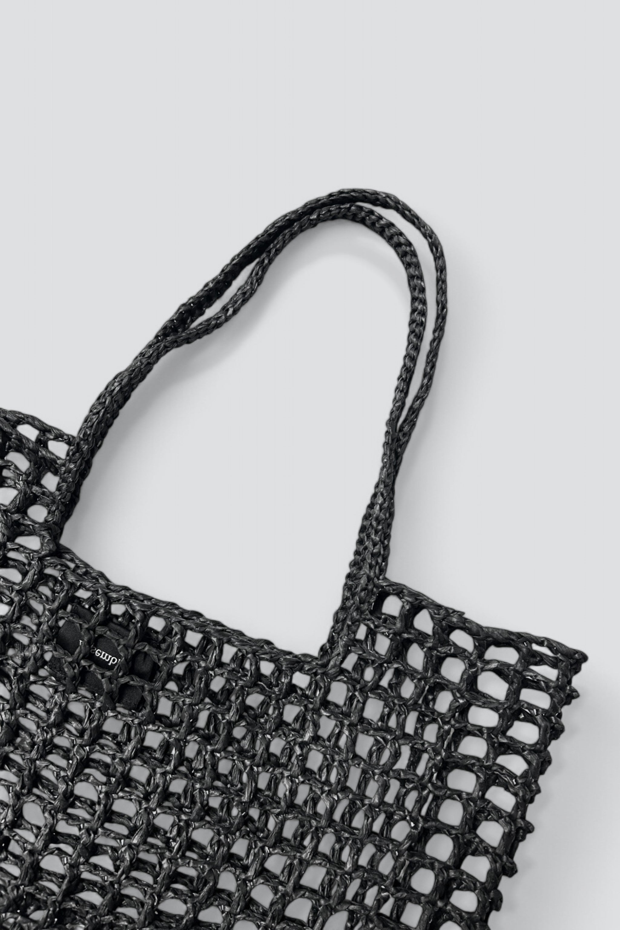 Black Raffia Tote