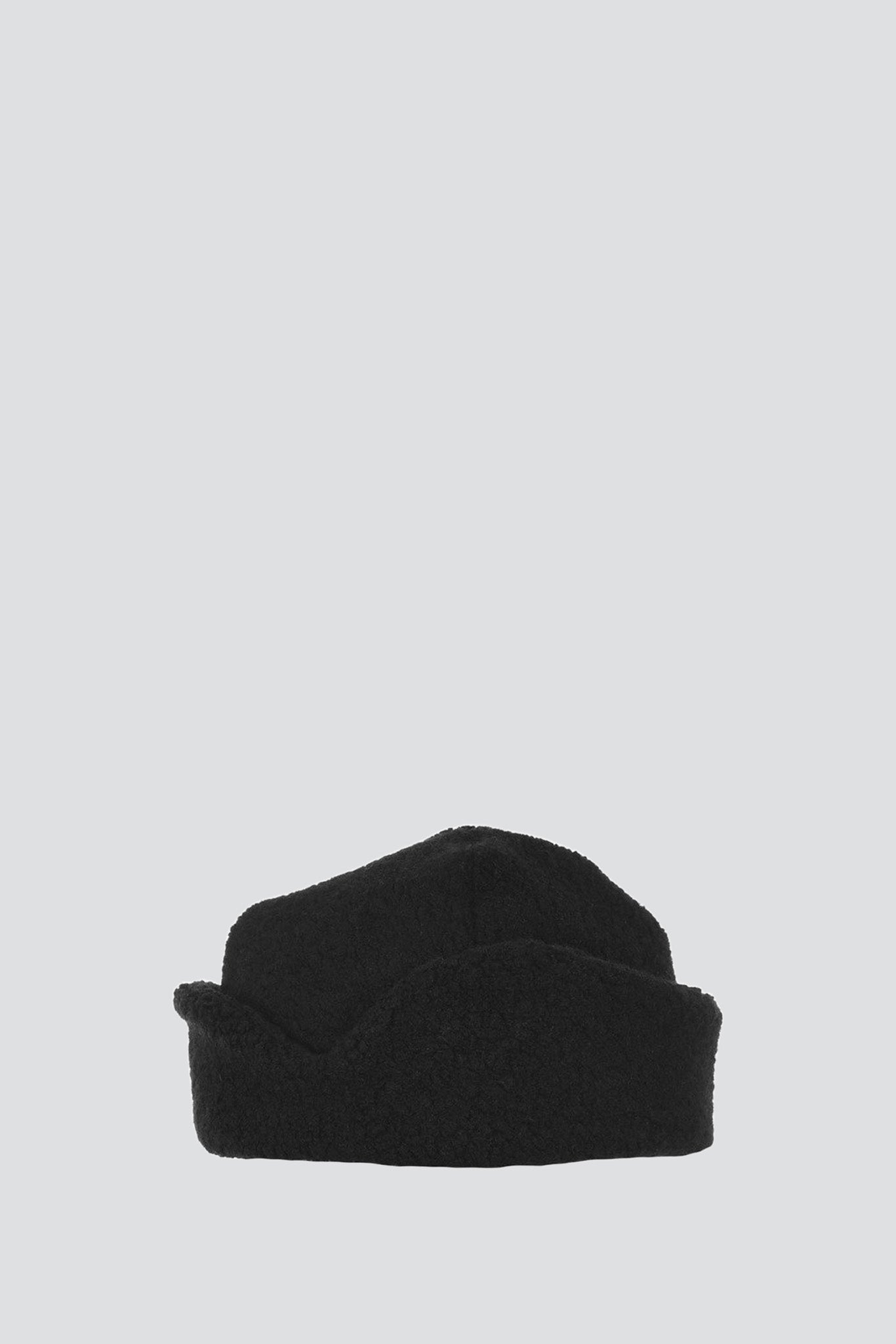 Black Wool Flight Cap