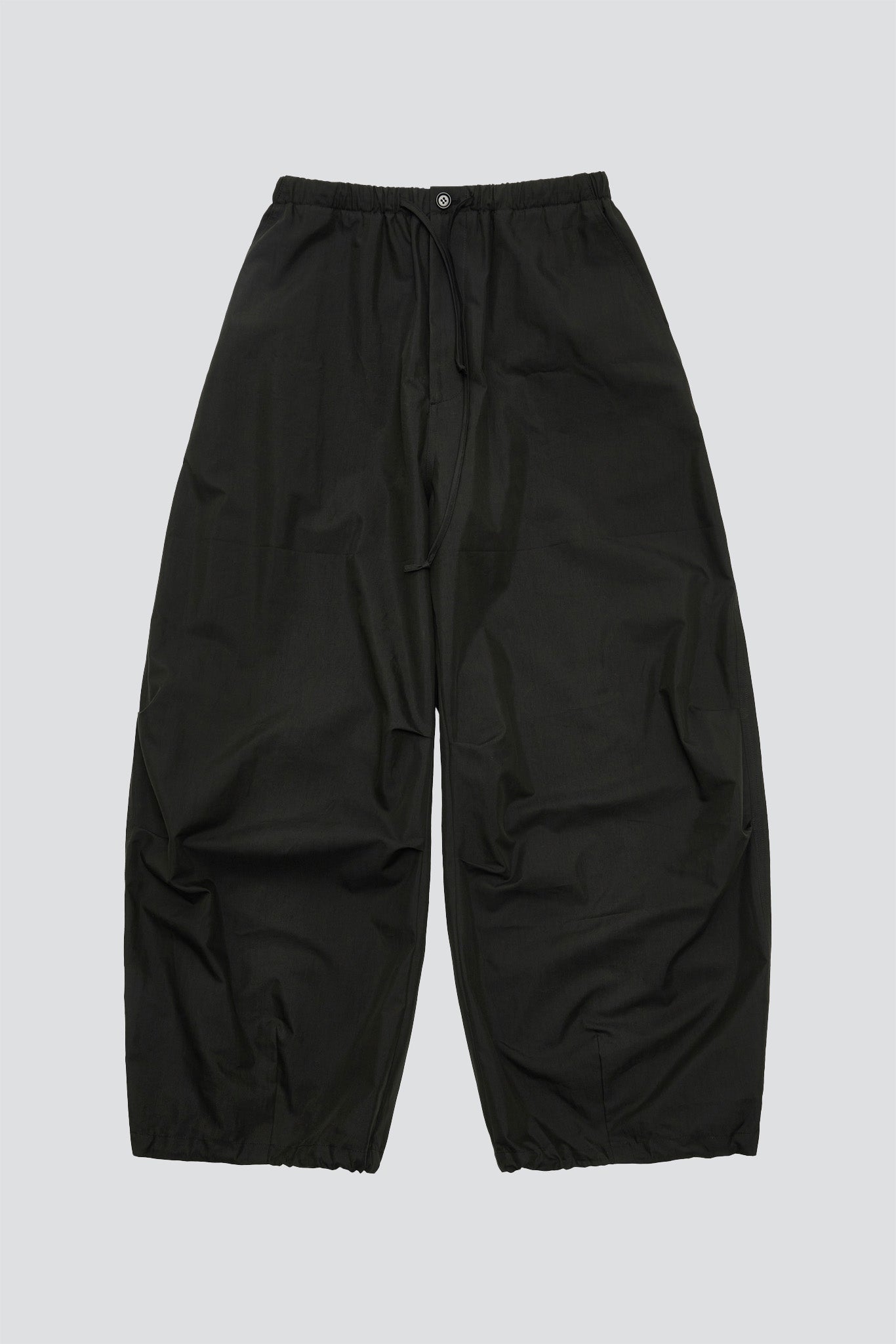 Black Drawstring Wide Fatigue Pant