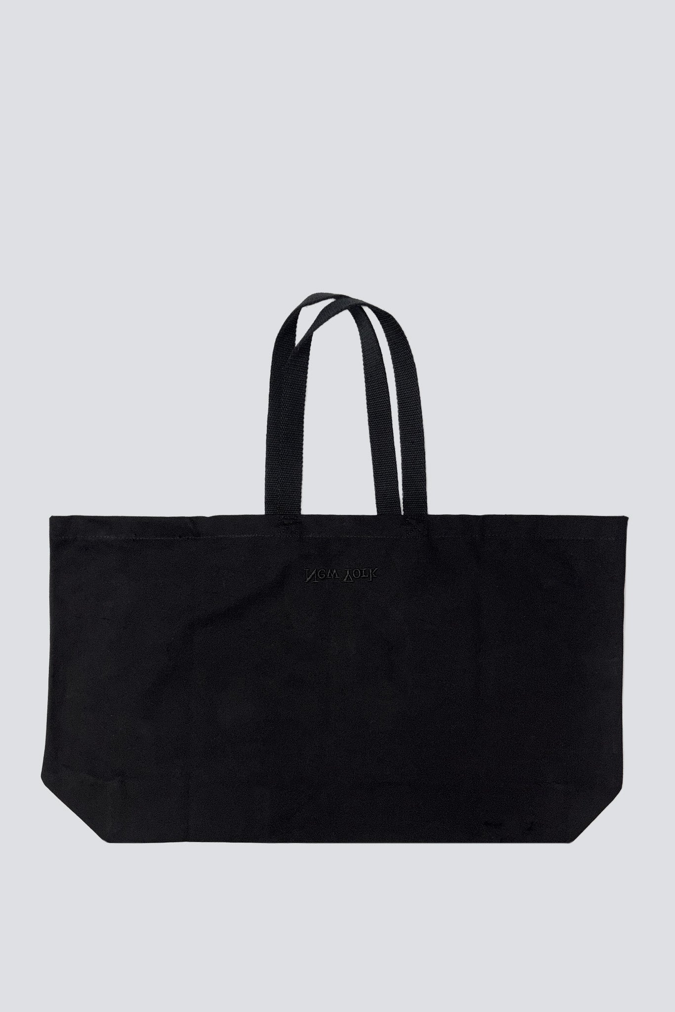 Canvas New York Logo Embroidered XL Tote Bag - Black