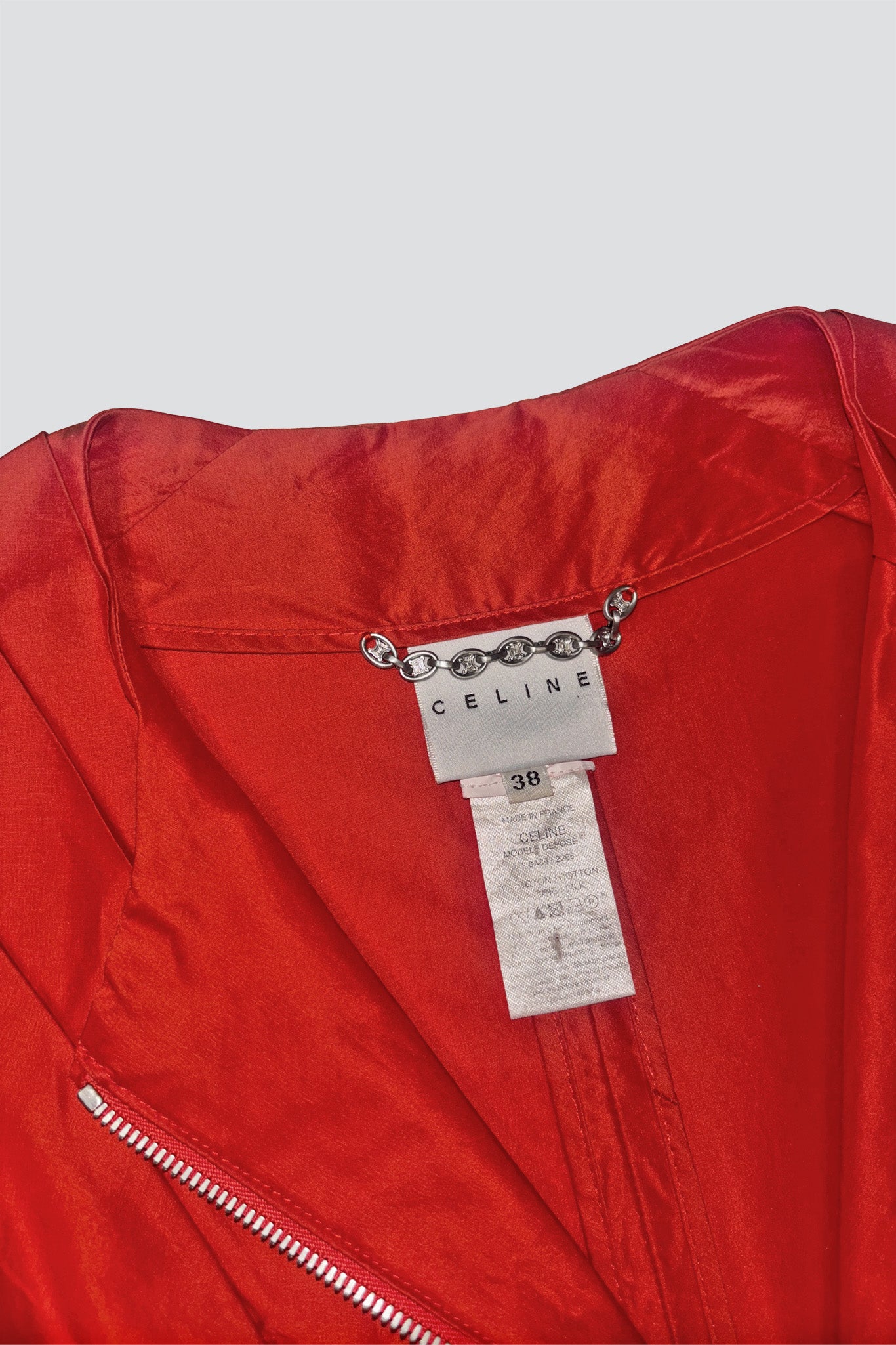 Celine Hot Red Zip Jacket