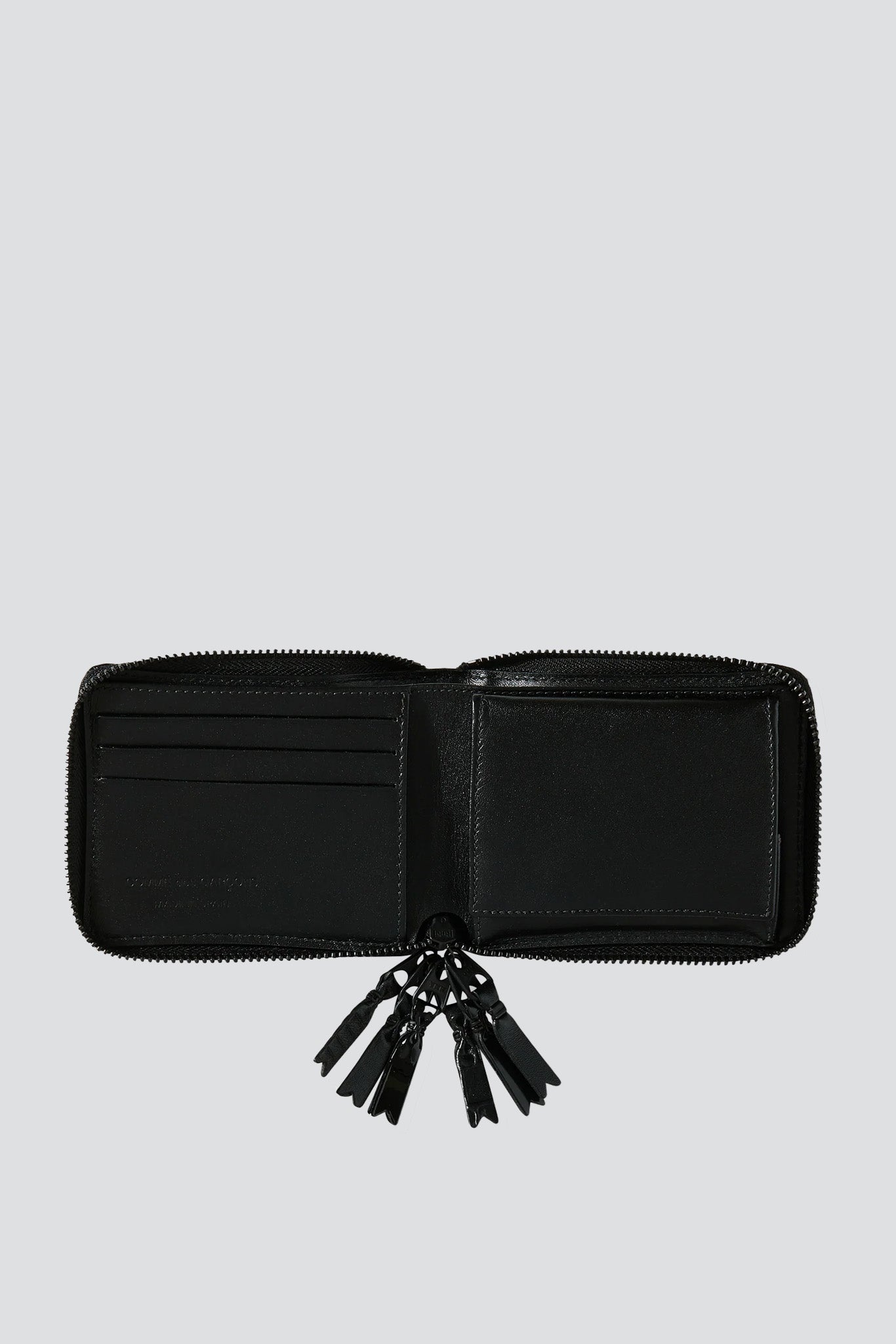 Classic Leather Zipper Medley Wallet - Black - SA7100ZM