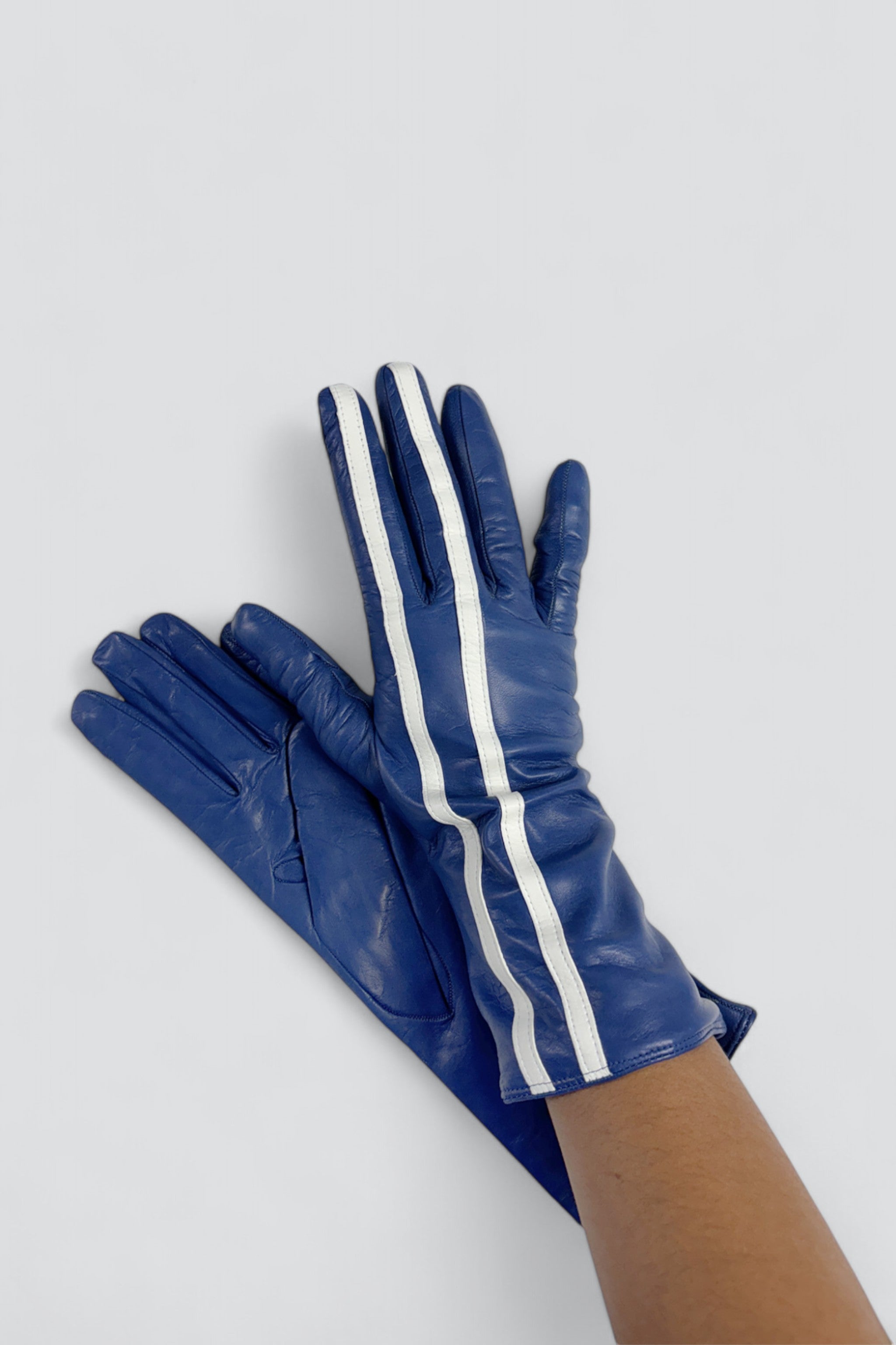 Blue Short Racing Gloves