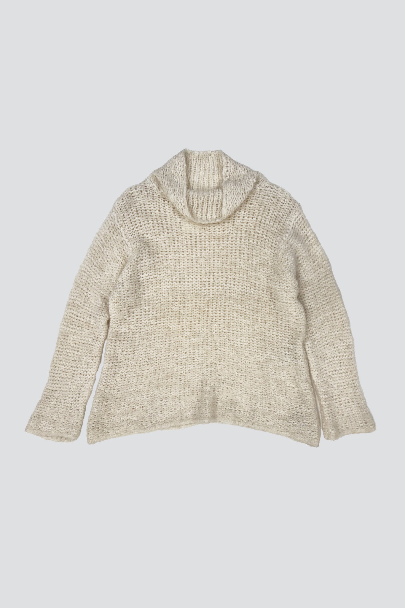 Cream Mohair Cowl Neck Sweater