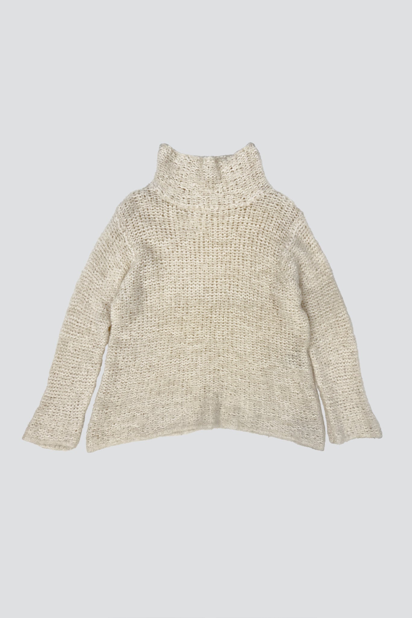 Cream Mohair Cowl Neck Sweater