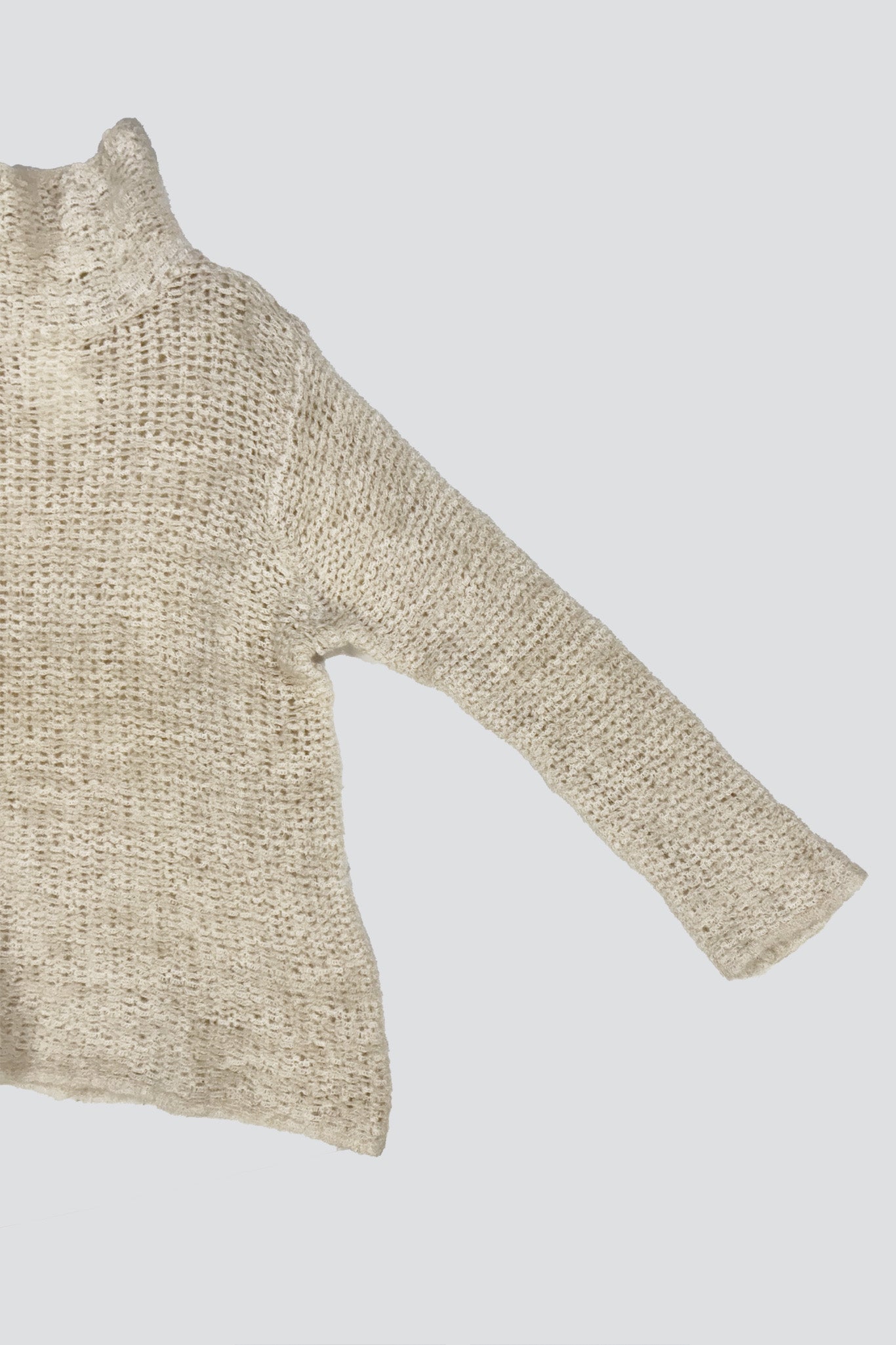 Cream Mohair Cowl Neck Sweater