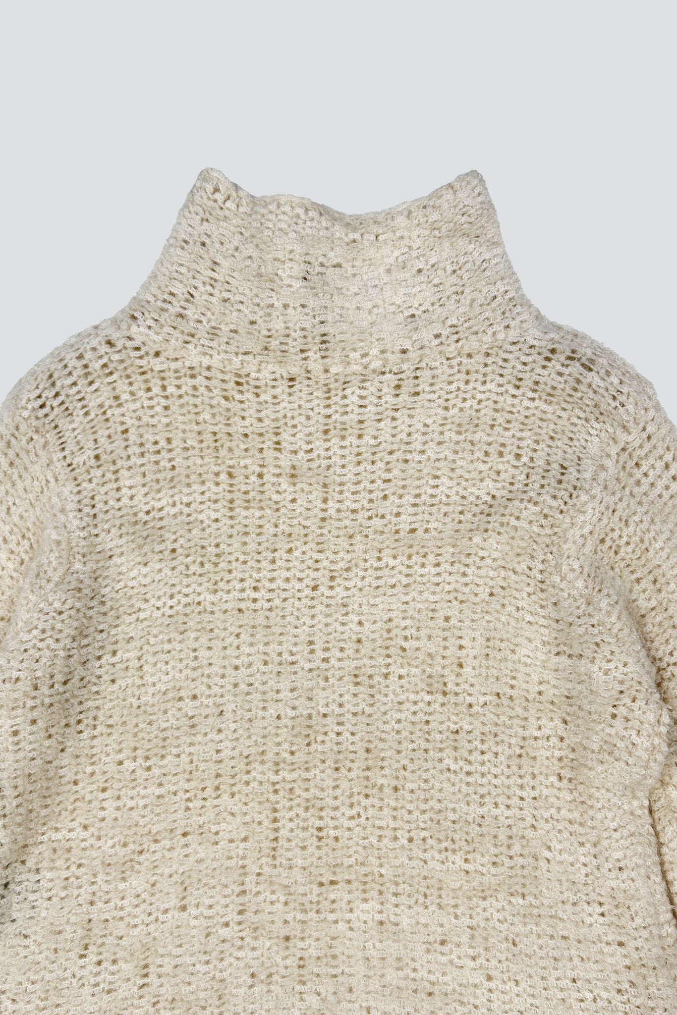 Cream Mohair Cowl Neck Sweater