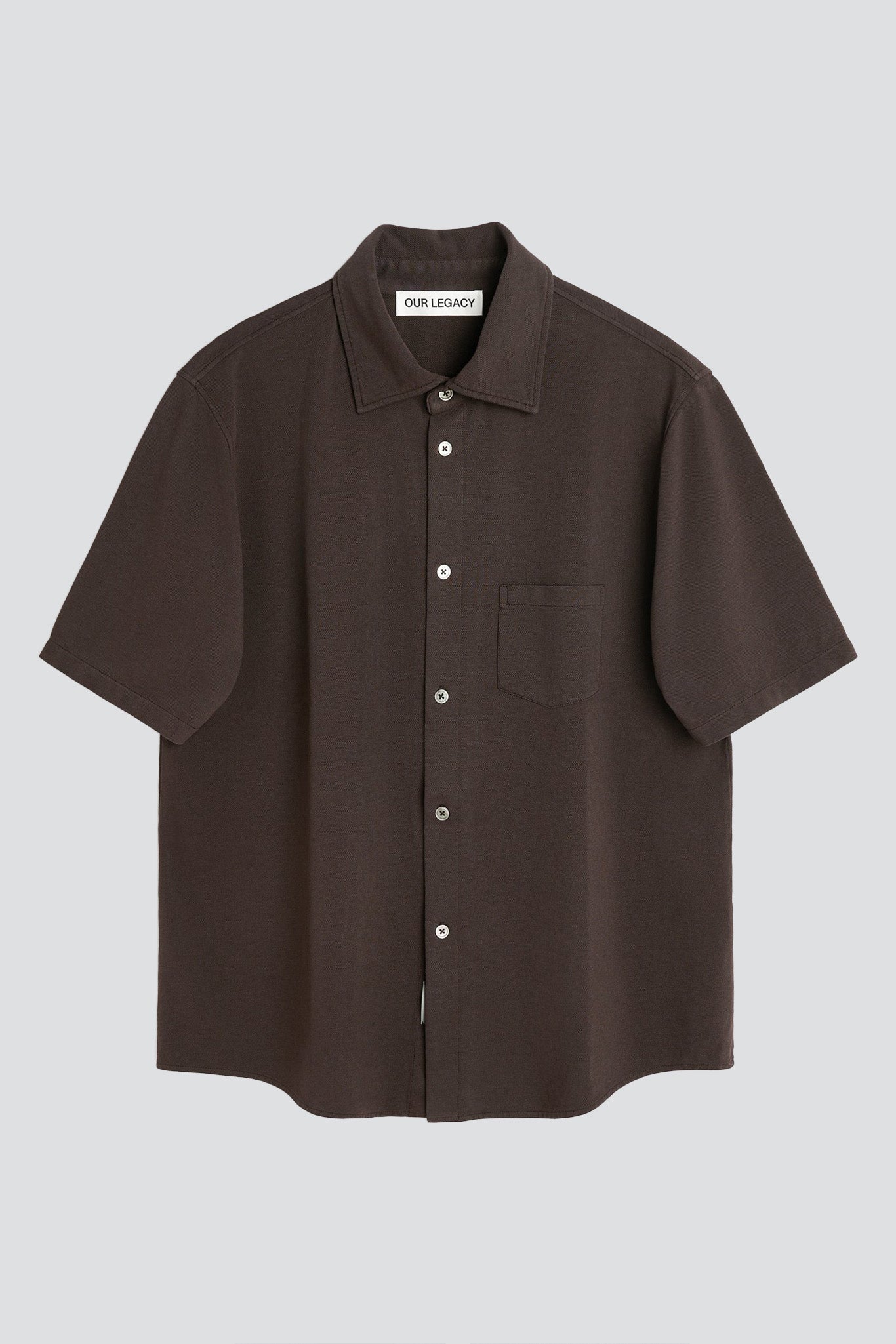 Deep Brown Super Mall Piquet Analog Shirt