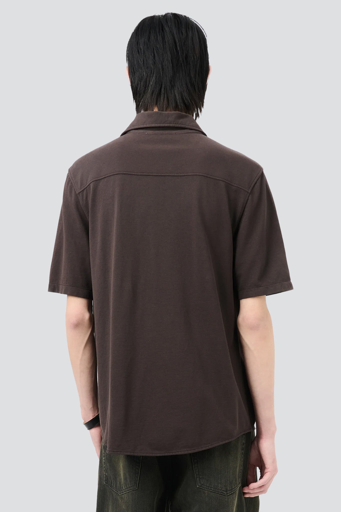 Deep Brown Super Mall Piquet Analog Shirt