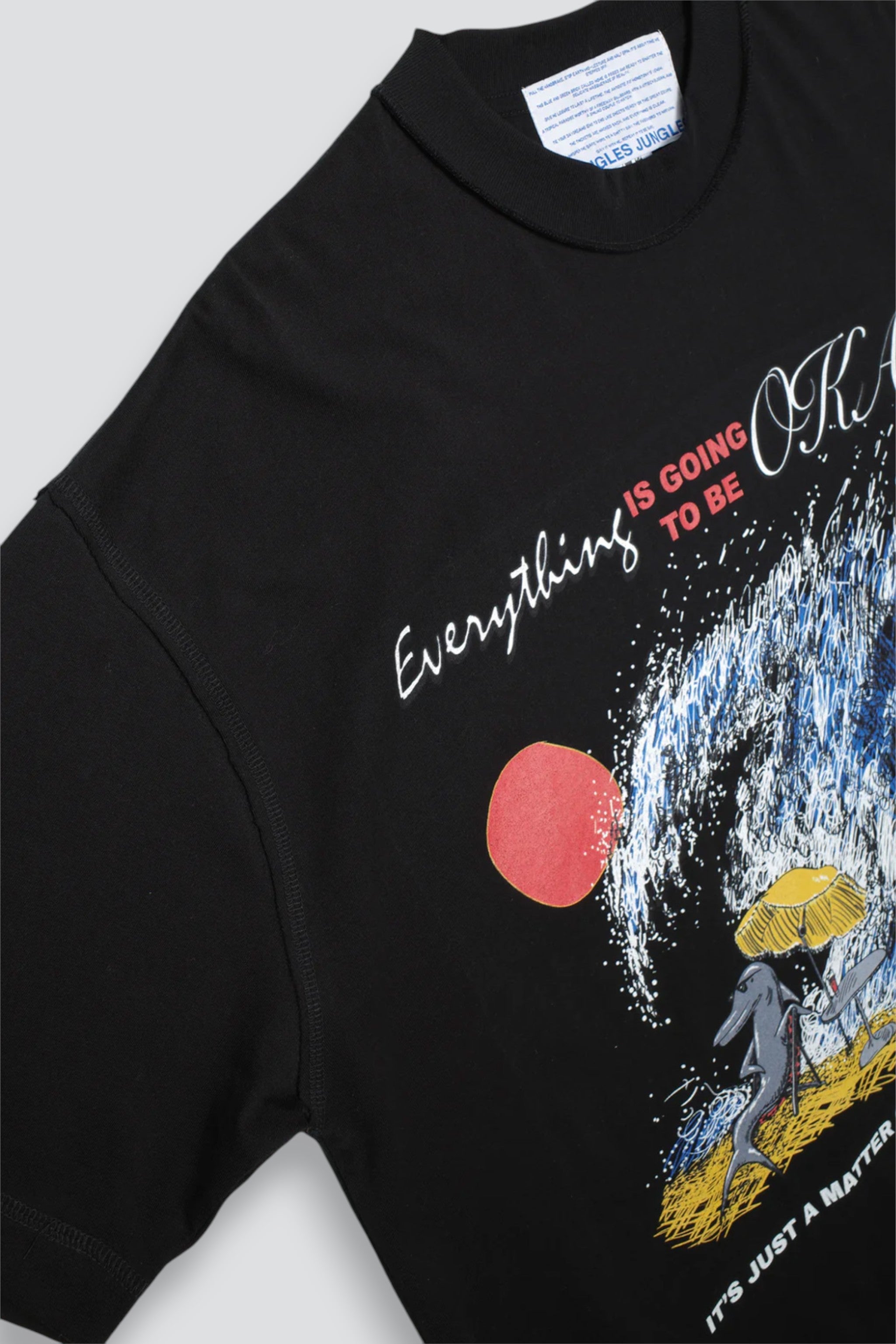 Black Everything's Ok Tee