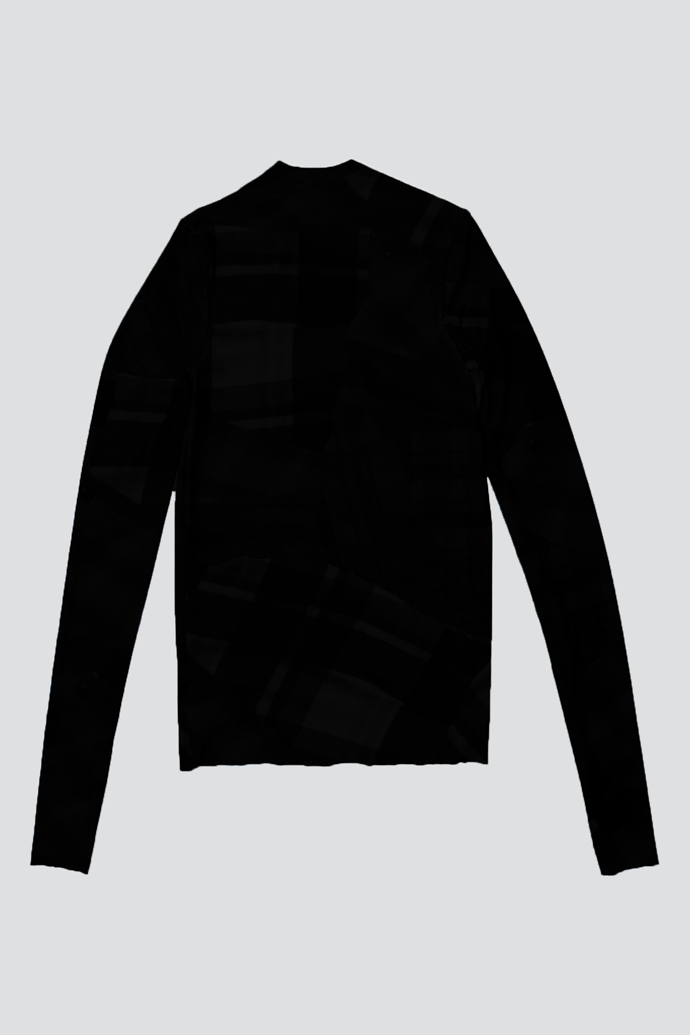 Black Overdyed Jersey Long Sleeve Mockneck