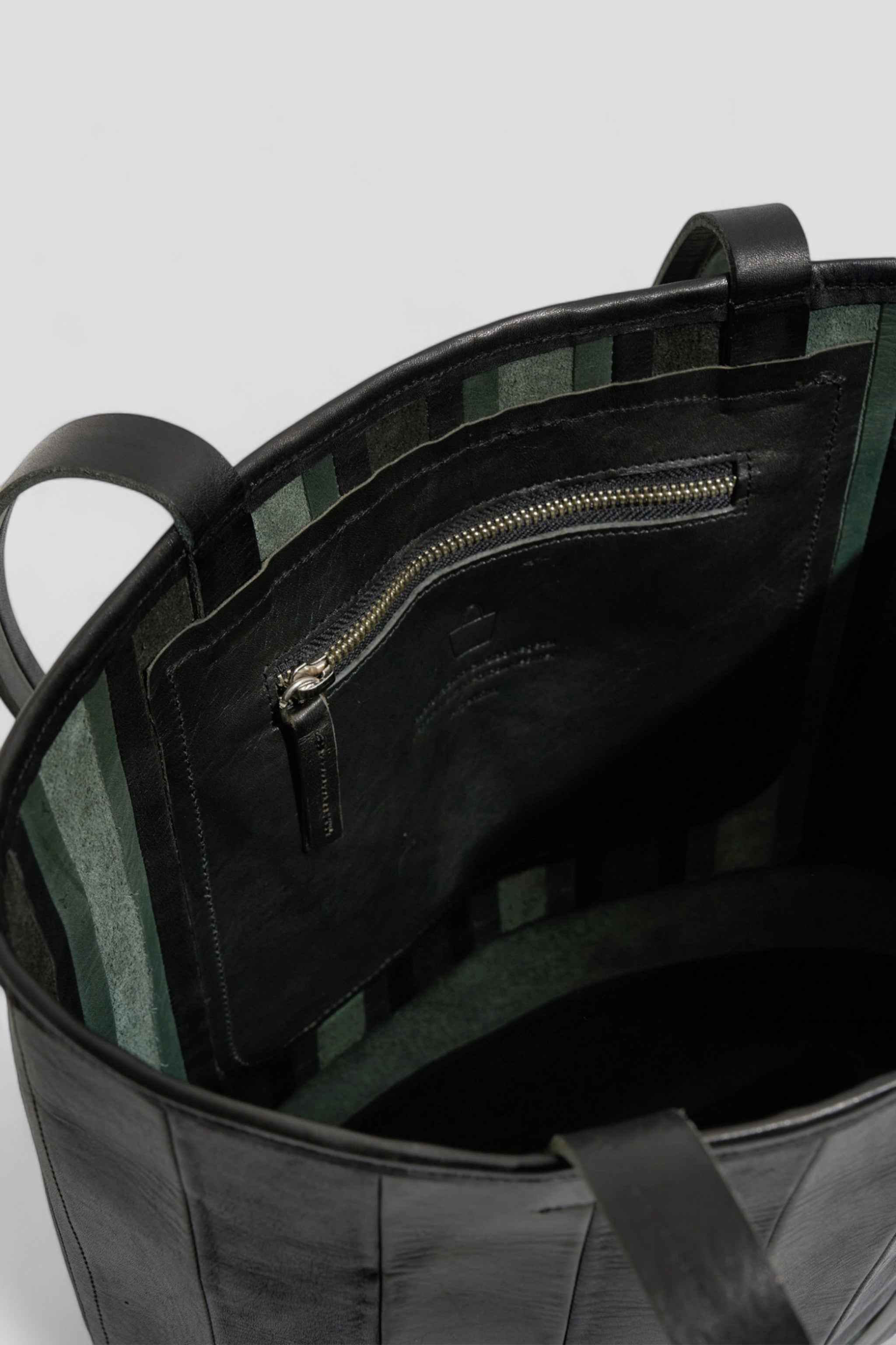 Green/Black Striped Cabildo Tote