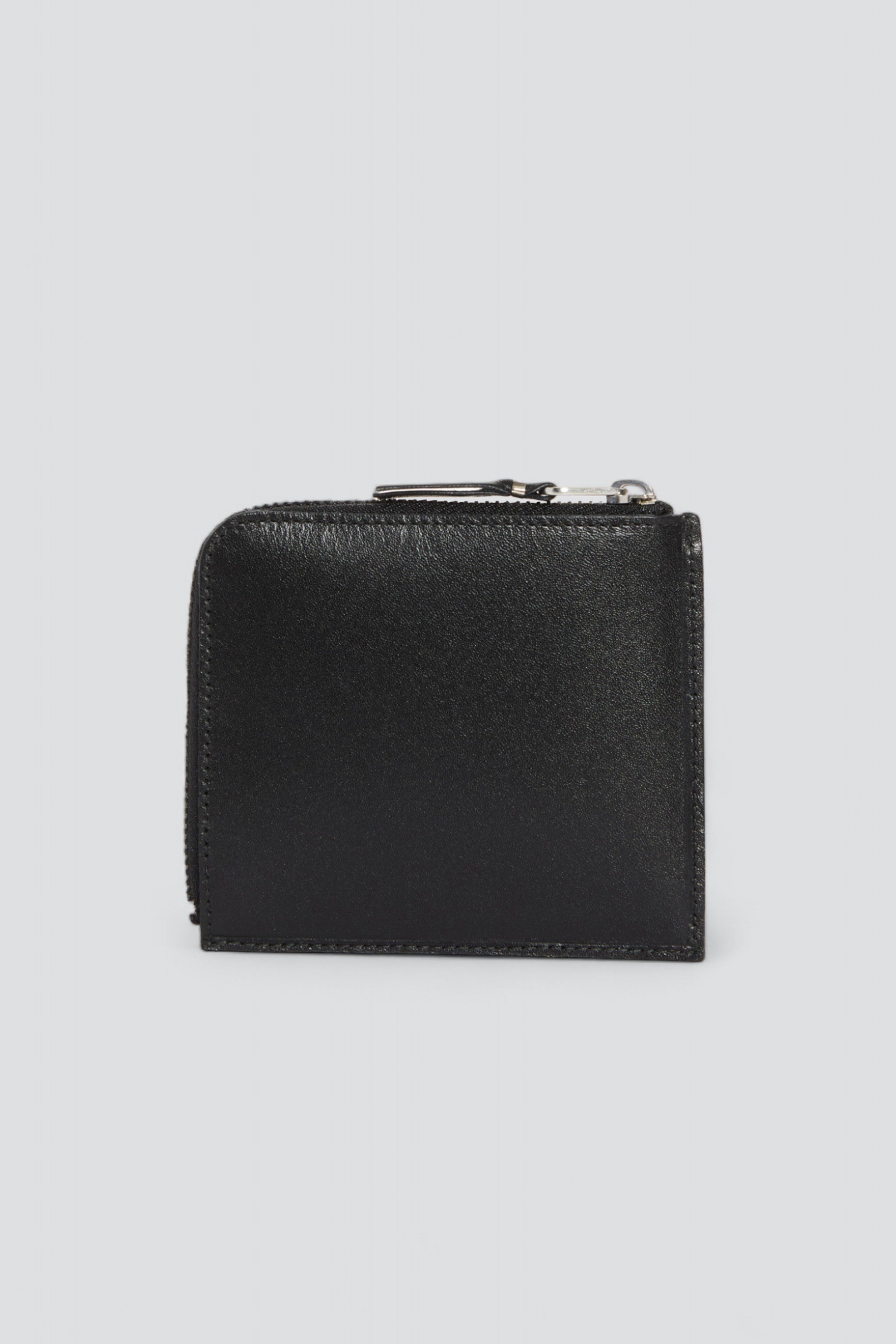 Half Zip Silver Eyelet Wallet - Black - SA3100SE