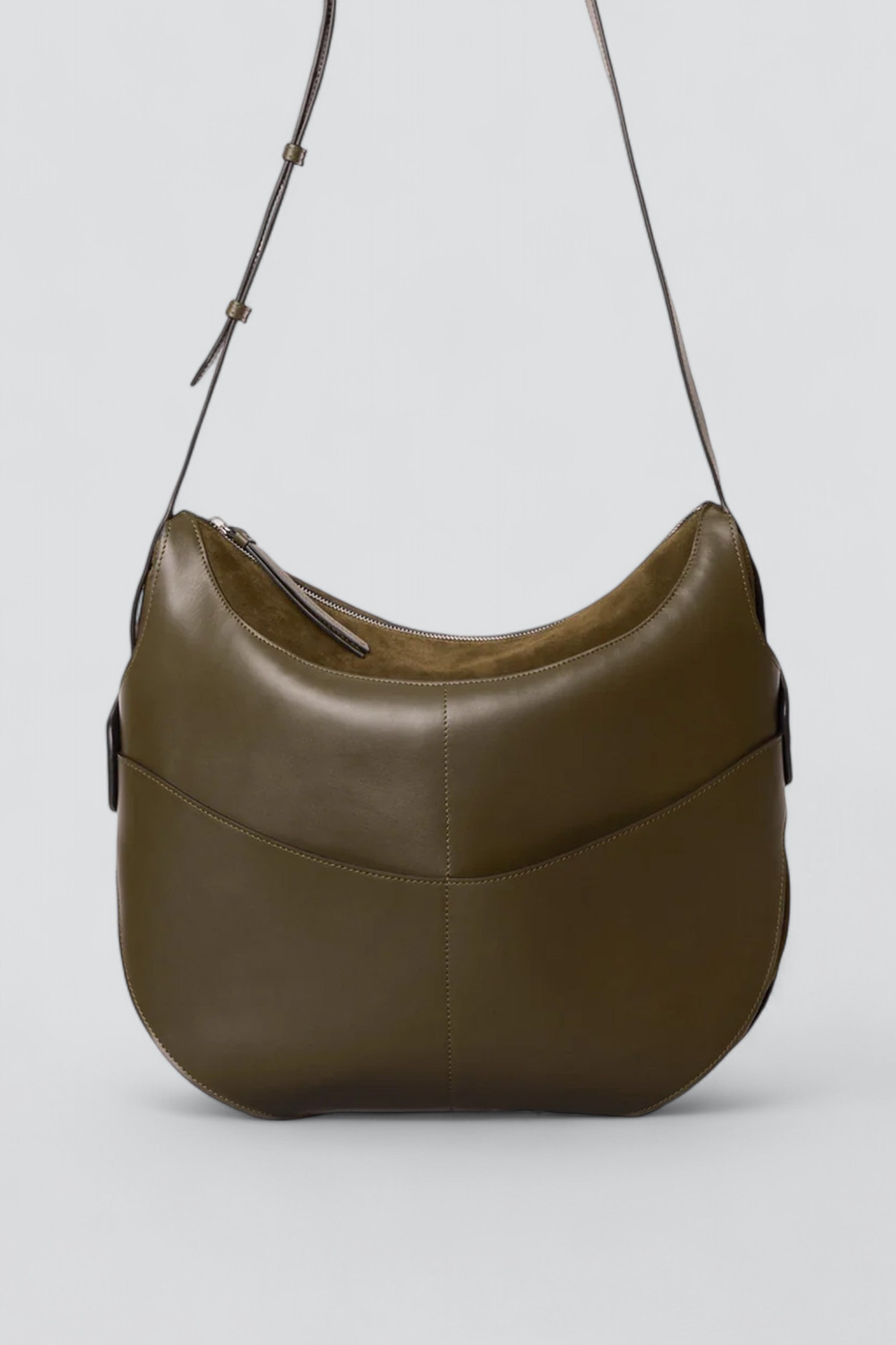 Khaki Leather Saddlebag