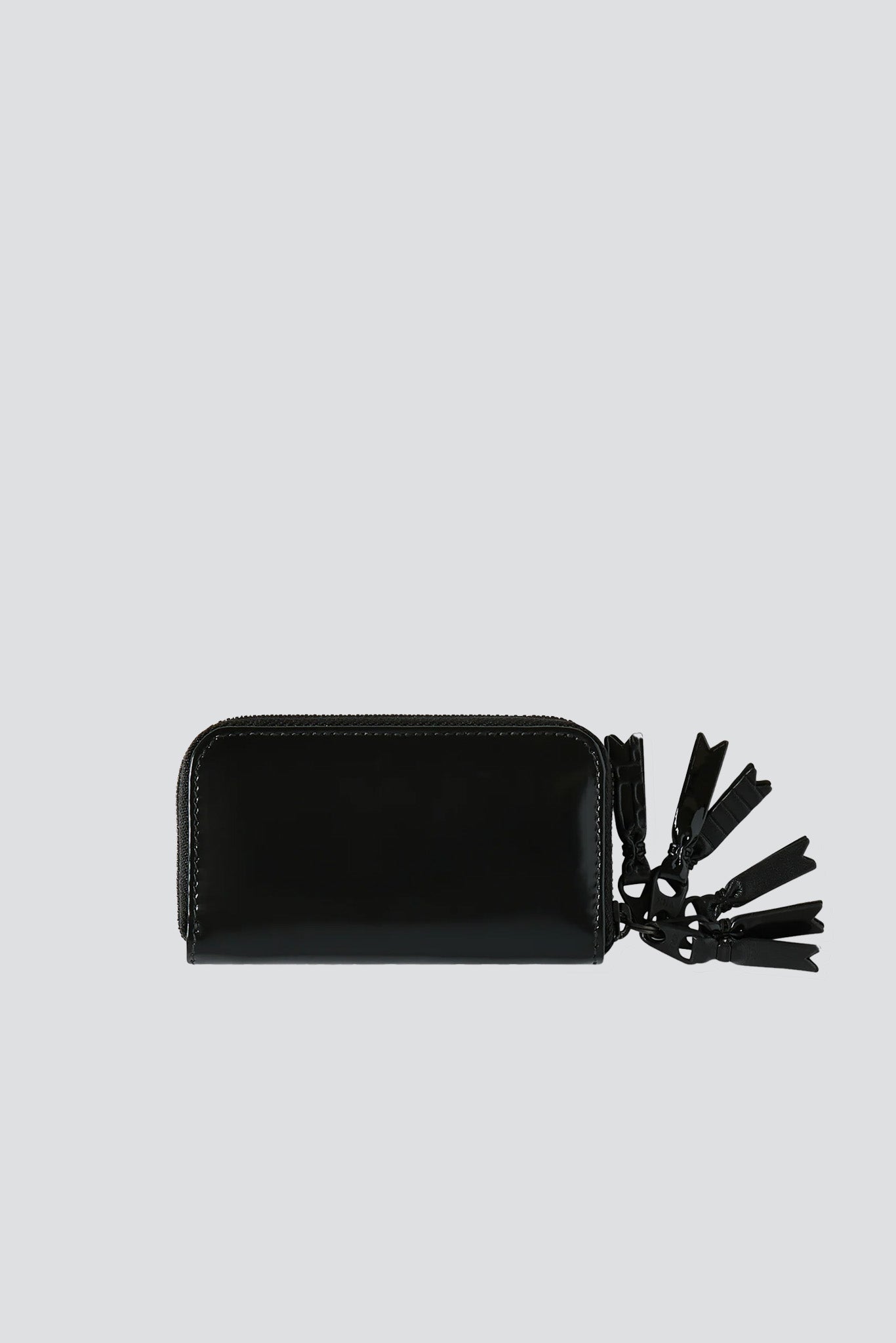 Leather Zipper Medley Classic Coin Wallet - Black - SA0410XZM