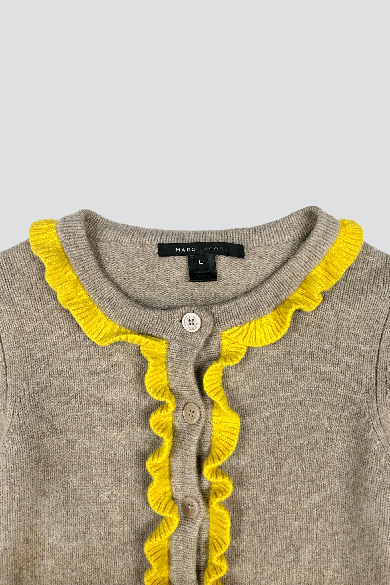 Marc Jacobs Yellow Trim Cardigan