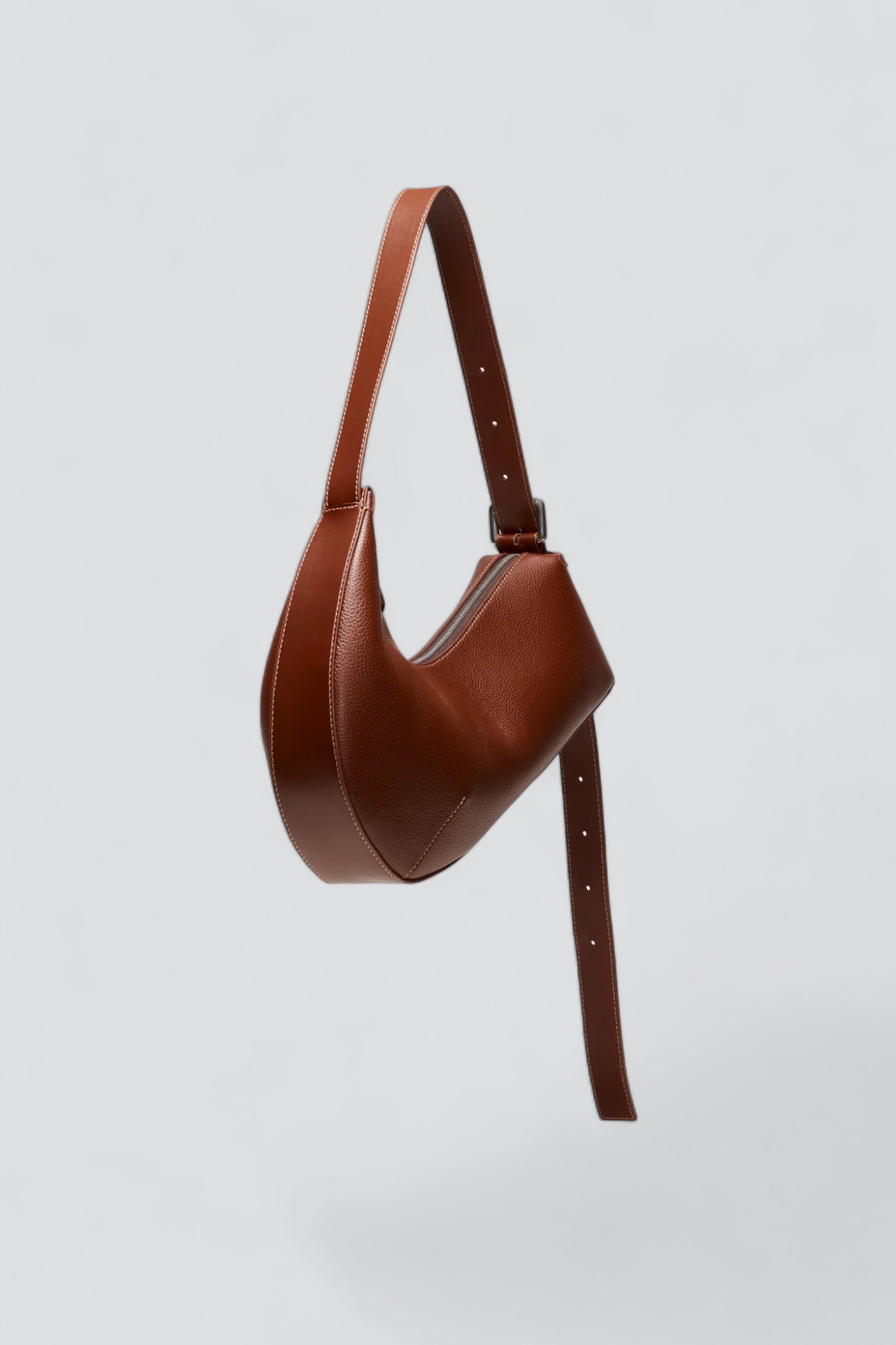 Marron Grained Gondol Purse