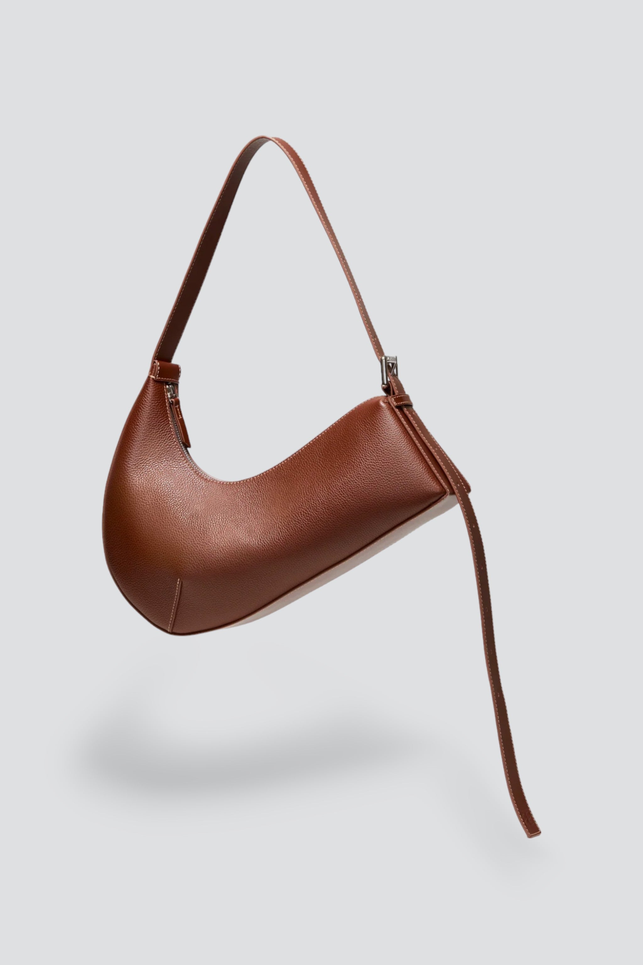 Marron Grained Gondol Purse