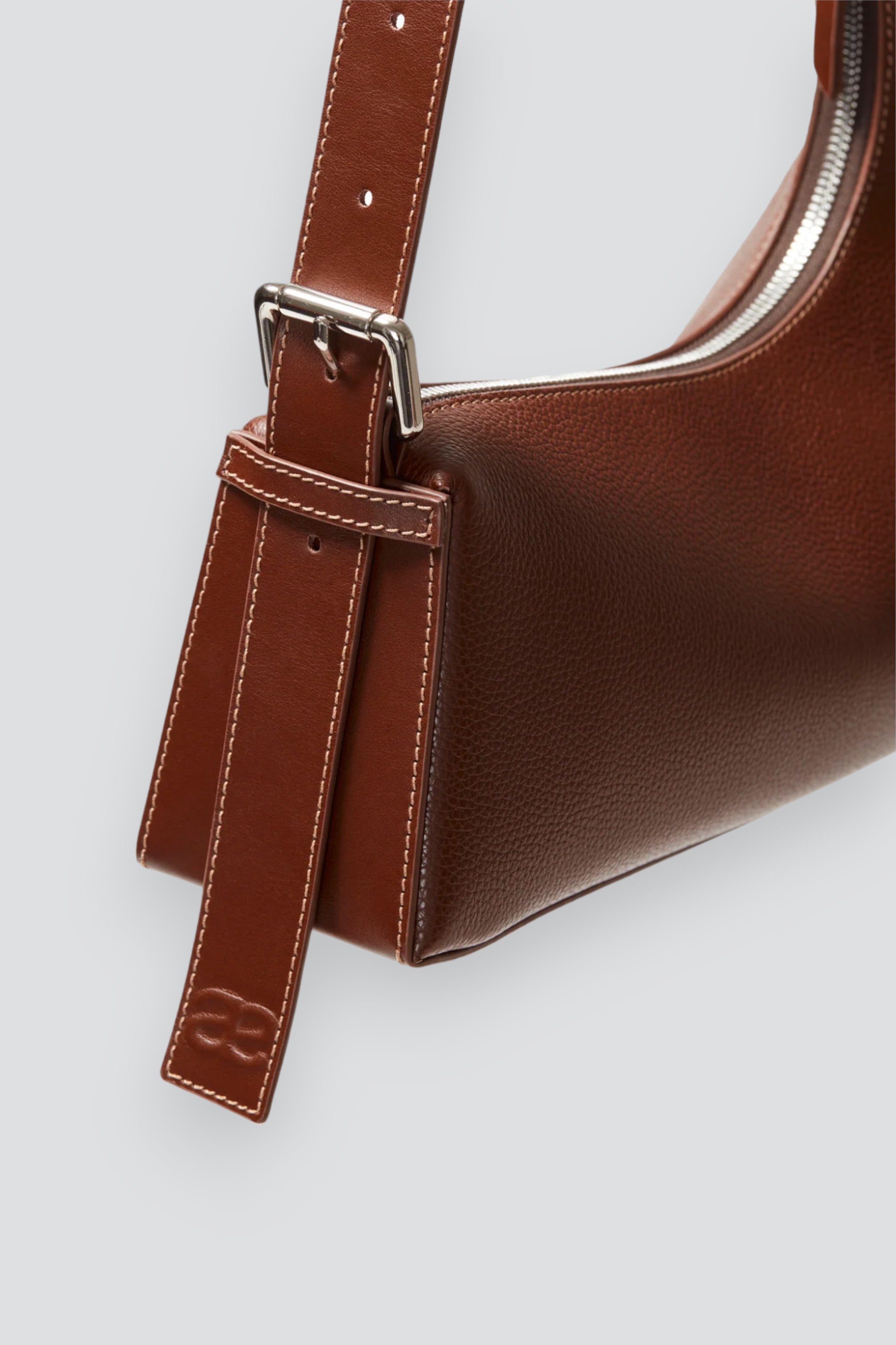 Marron Grained Gondol Purse