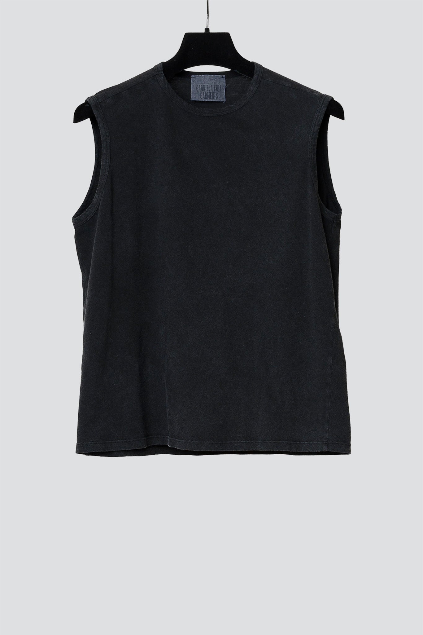 No.33 Black Organic Cotton Sleeveless T-Shirt