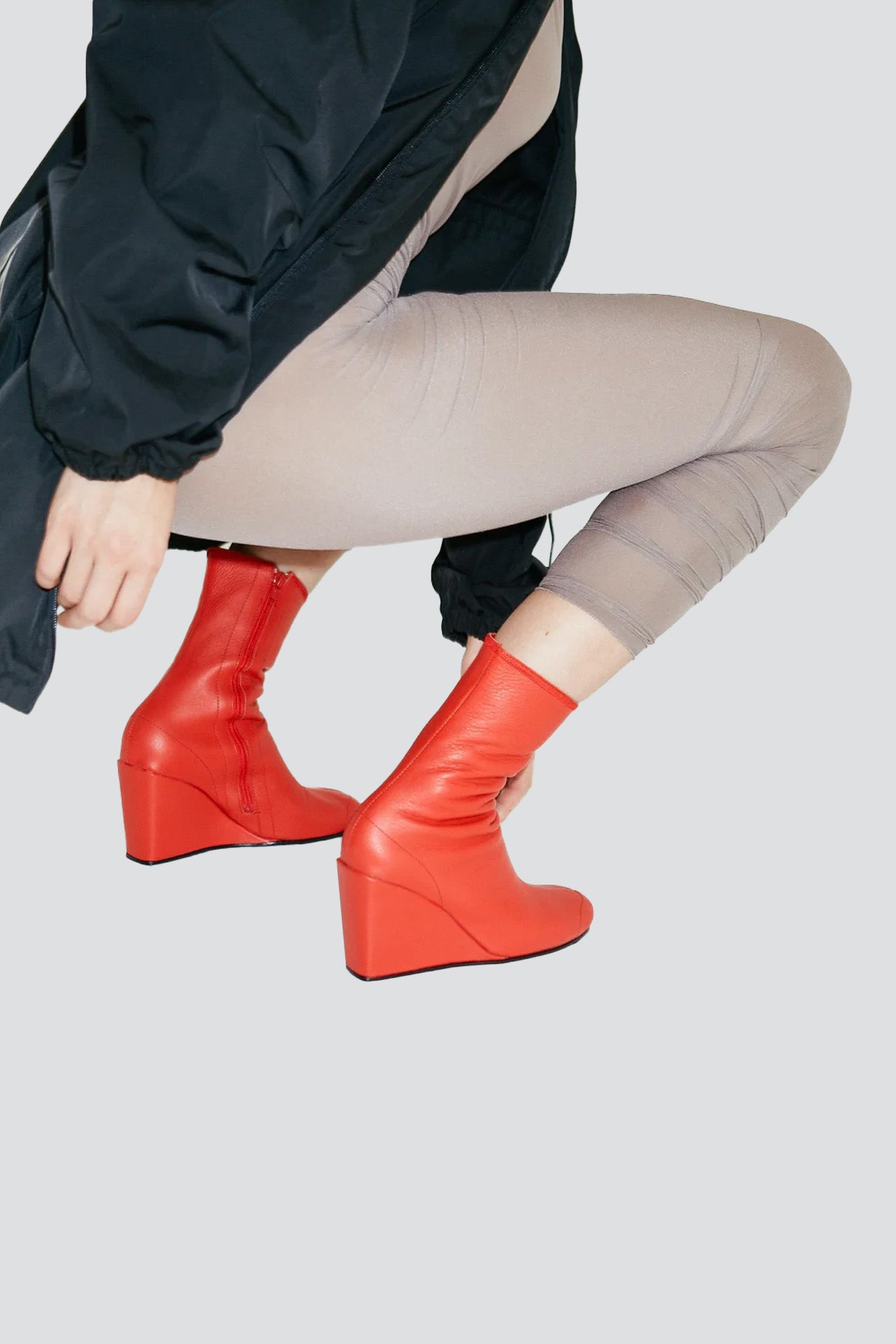 Red Curvo Boot