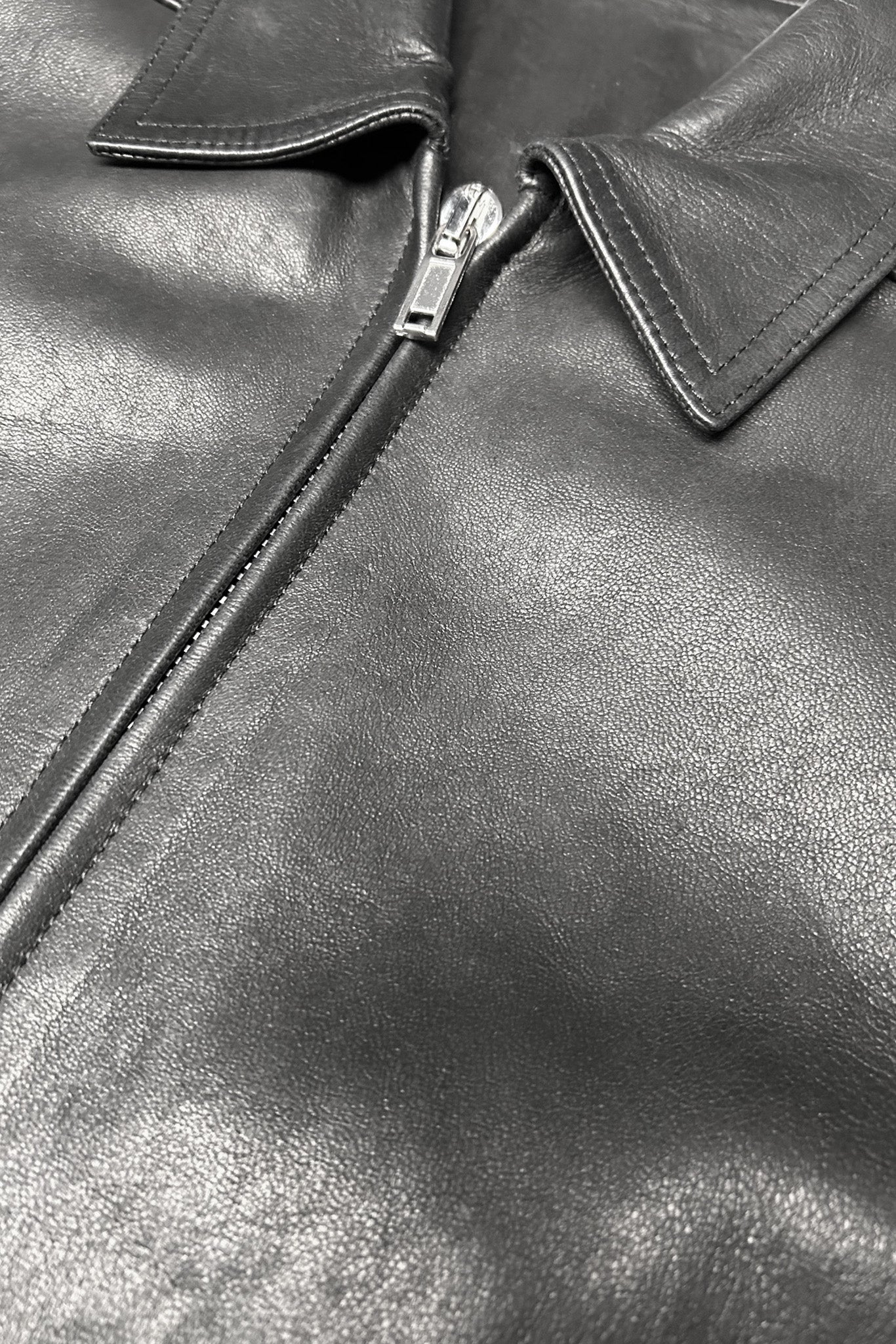 Rick Owens Black Leather Strap Jacket