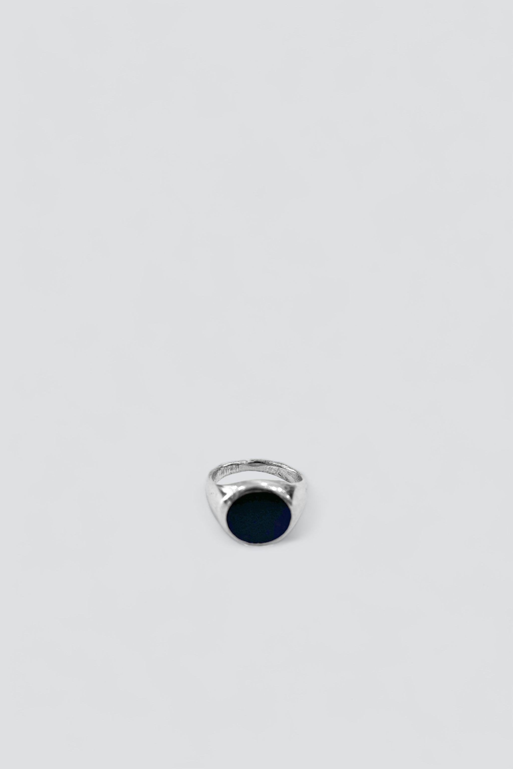 Sterling Silver Lapis Round Signet Ring