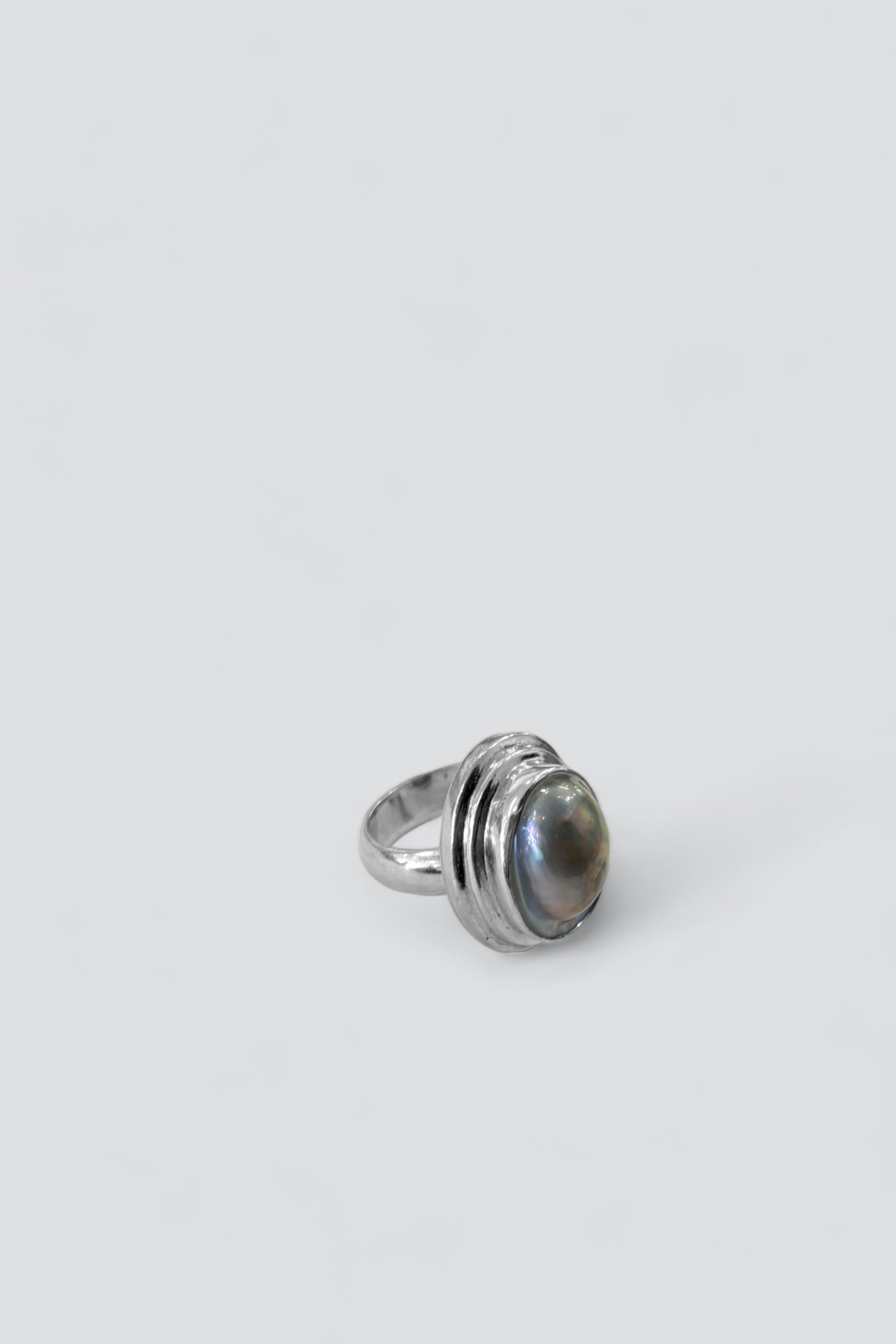 Sterling Silver Nested Pearl Ring