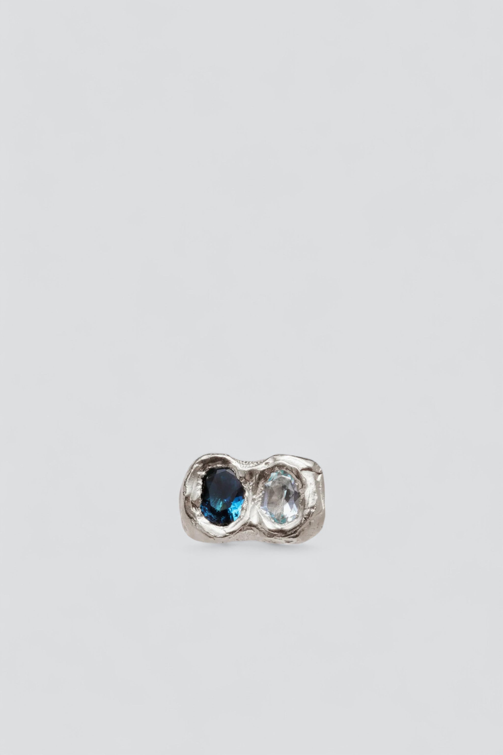 Silver/Blue Buzo Ring