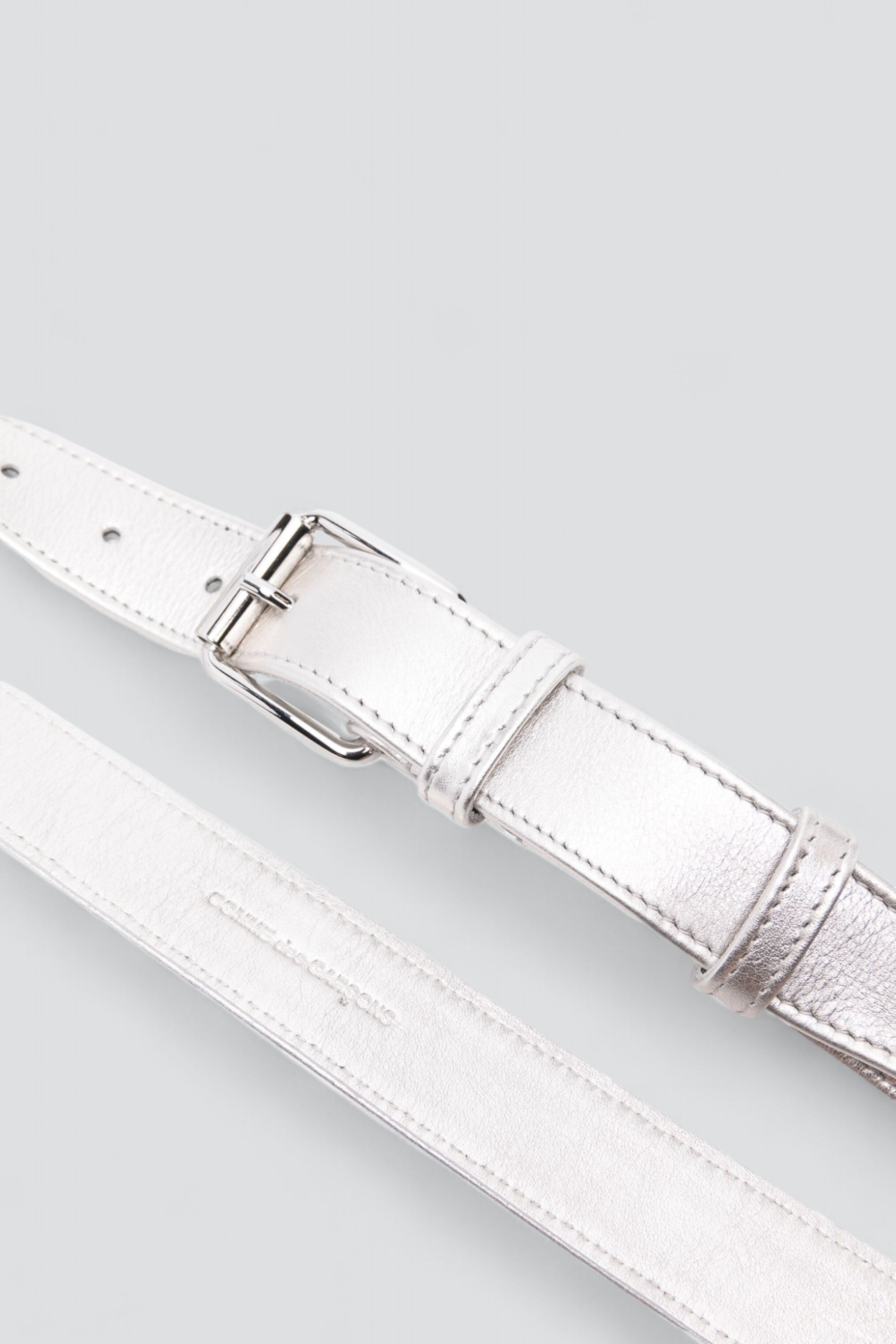 Silver Leather Belt