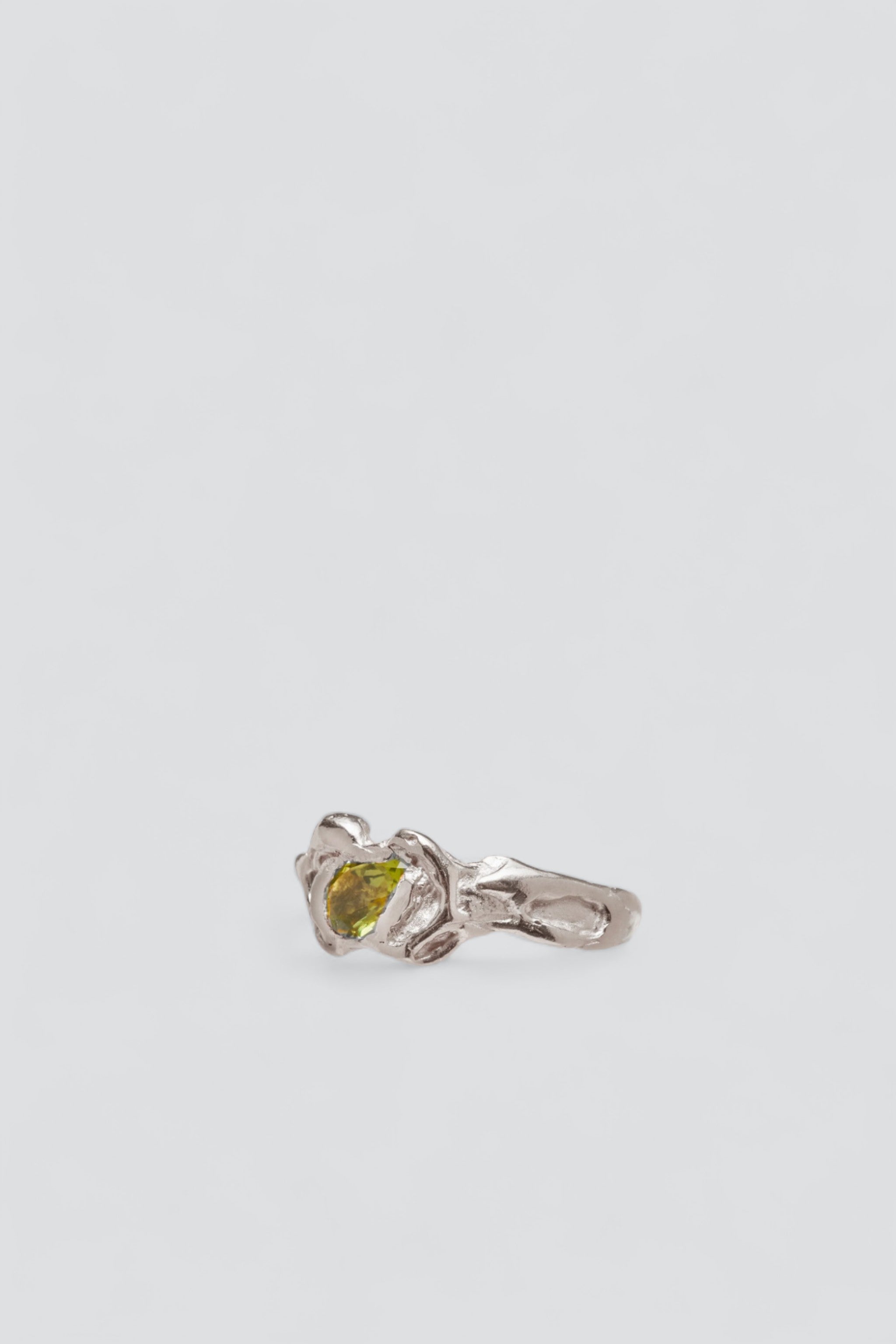 Silver/Green Ola Ring