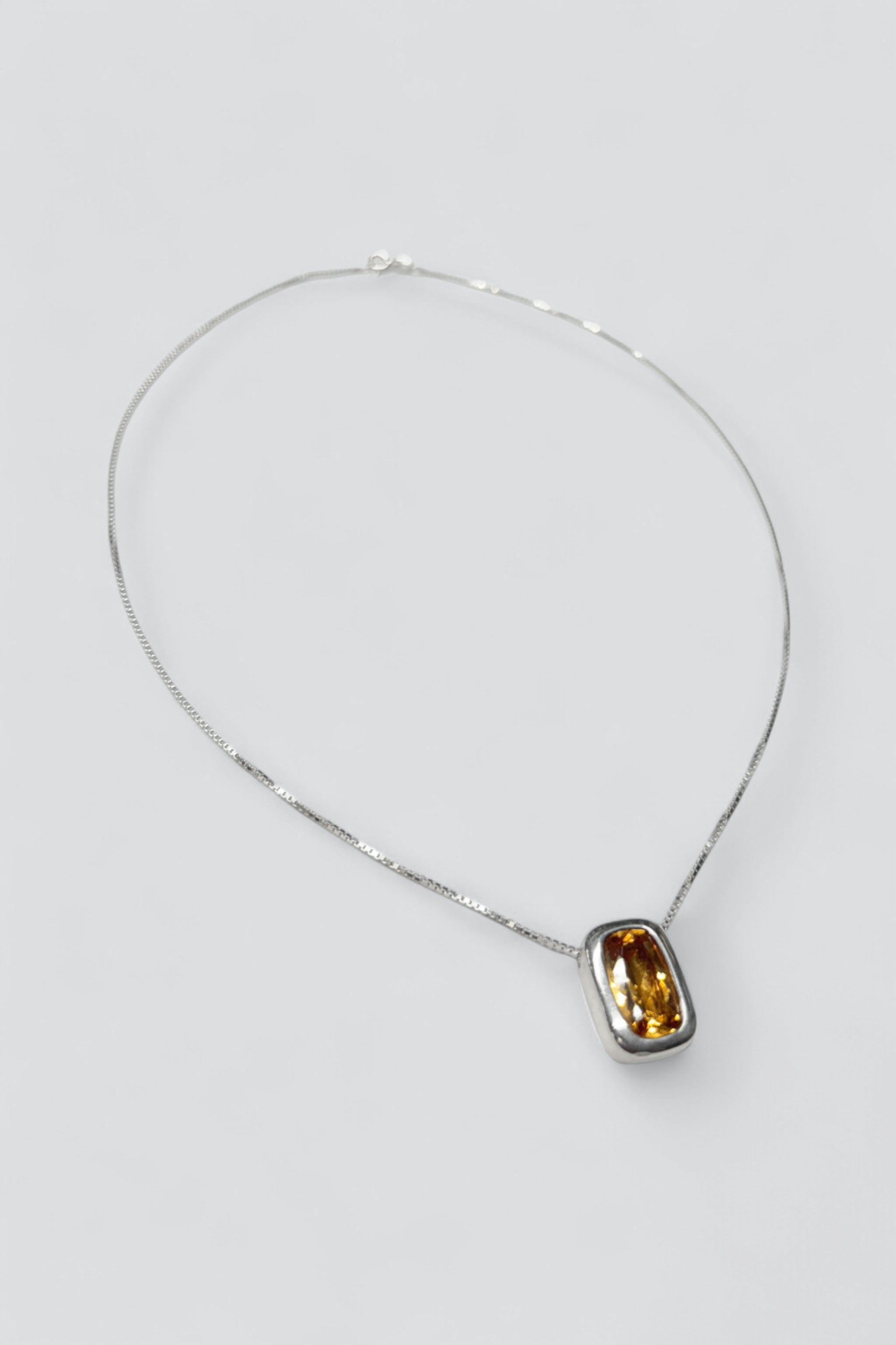 Sterling Silver Citrine Pendant Necklace