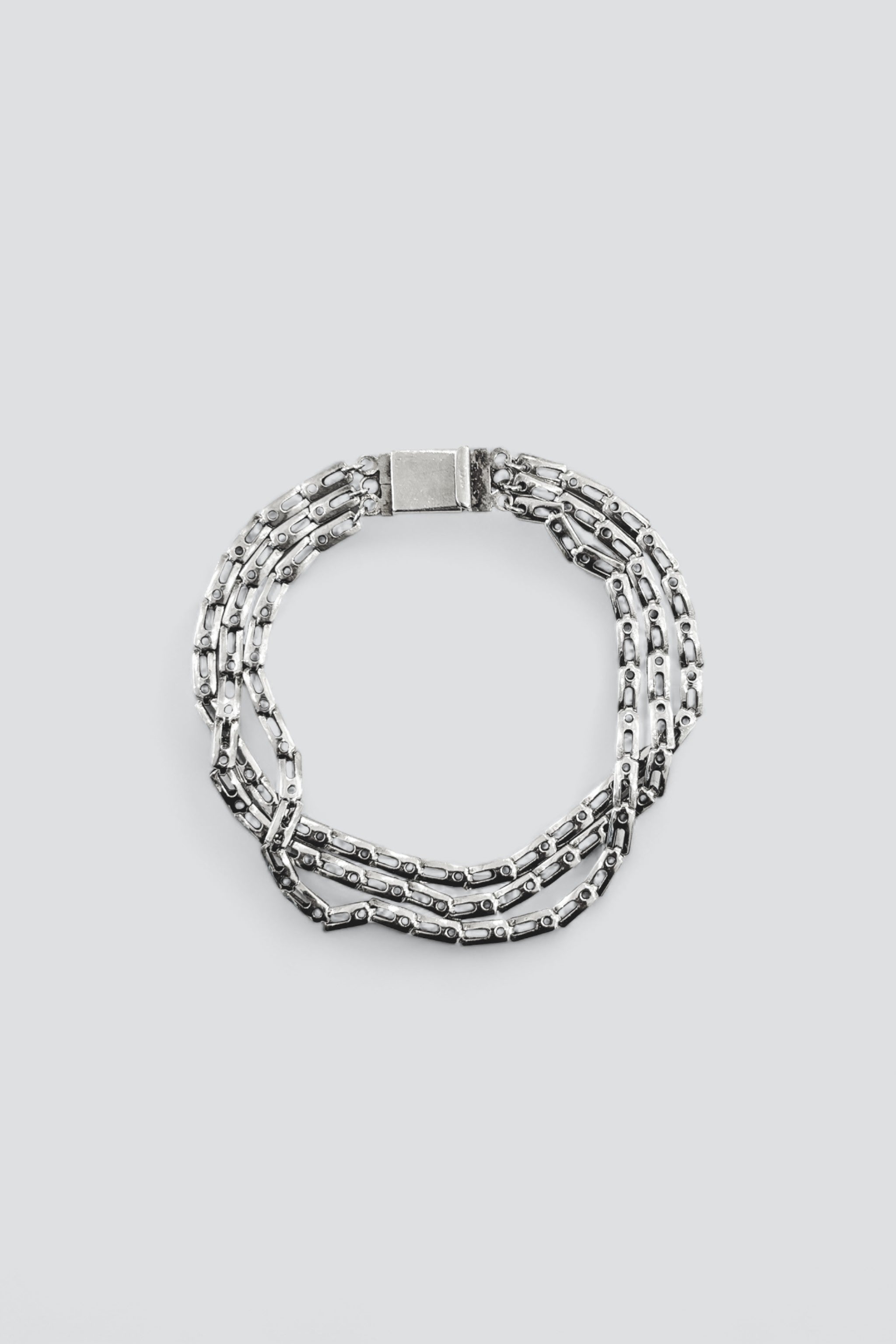 Sterling Silver Deco Stranded Bracelet