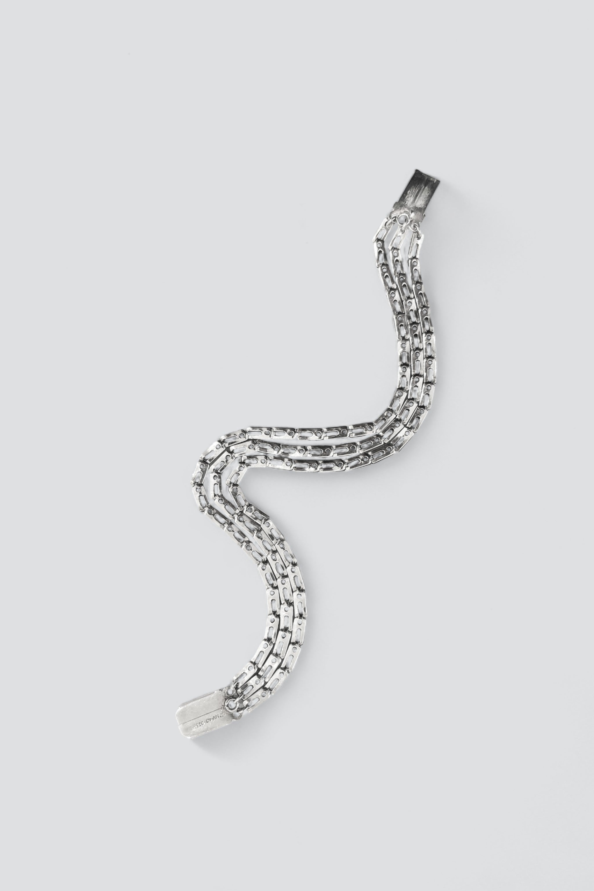 Sterling Silver Deco Stranded Bracelet