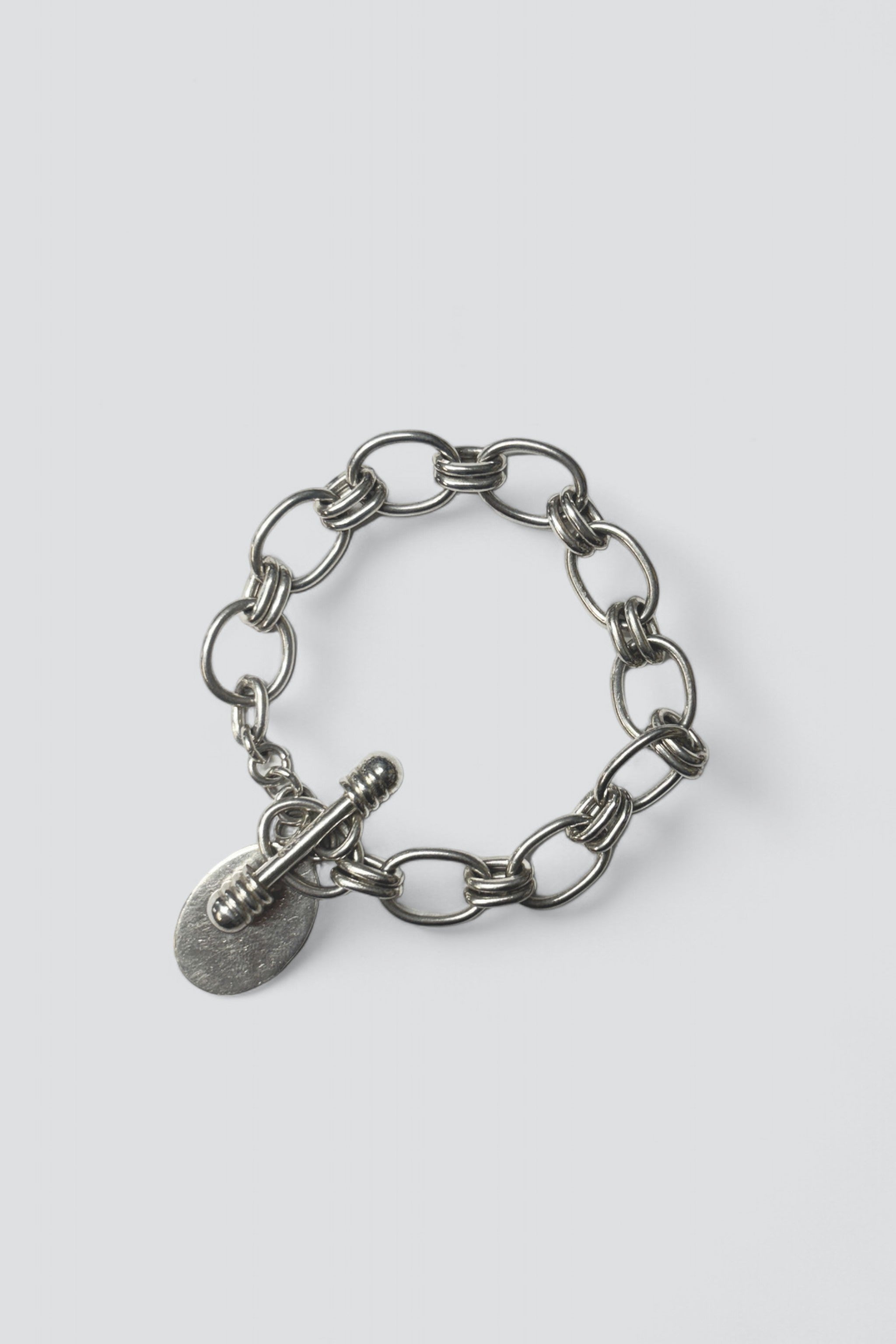 Sterling Silver Double Link Toggle Bracelet