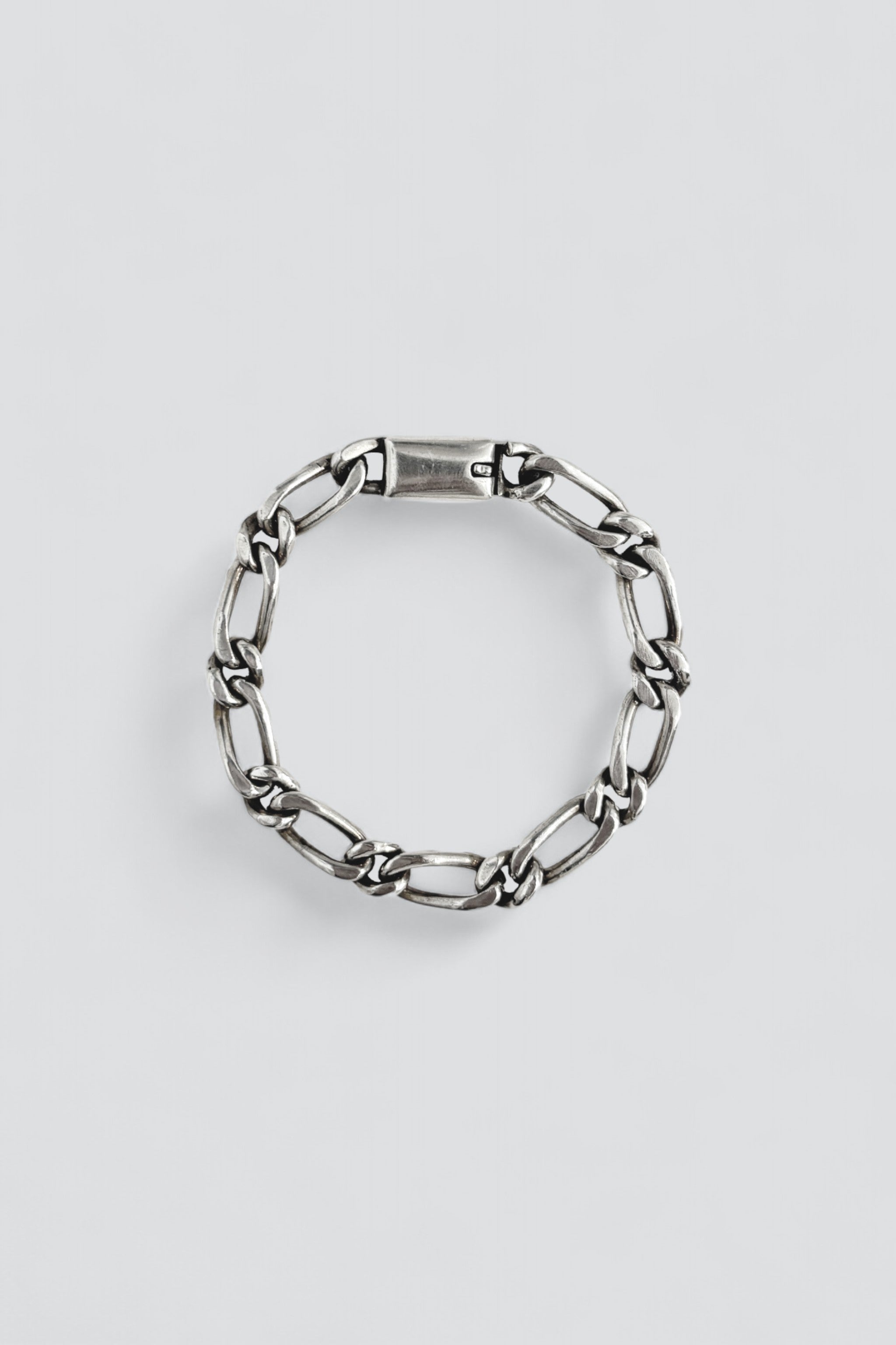 Sterling Silver Open Link Figaro Chain Bracelet