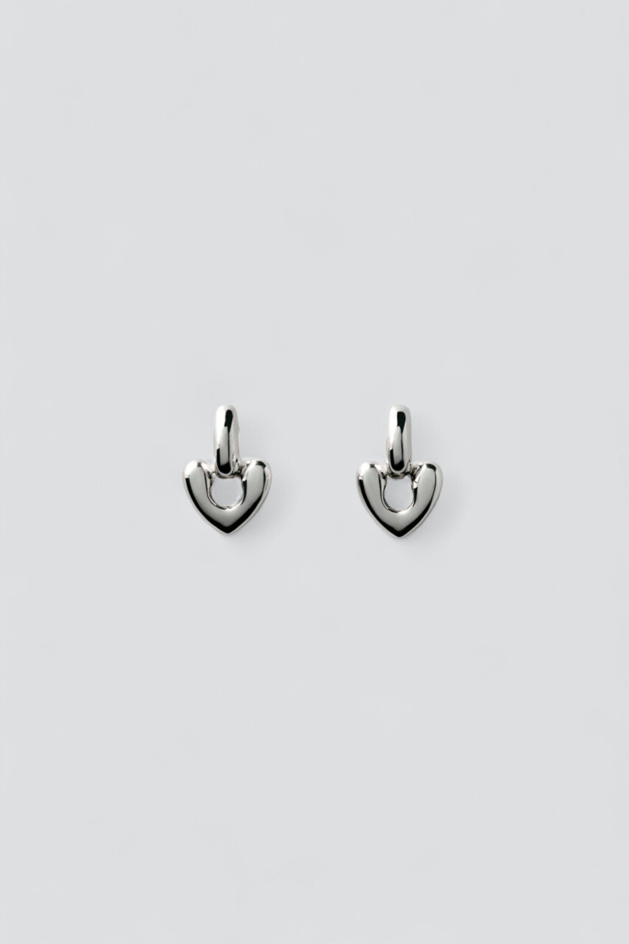 Sterling Silver Small Heart Drop Earrings