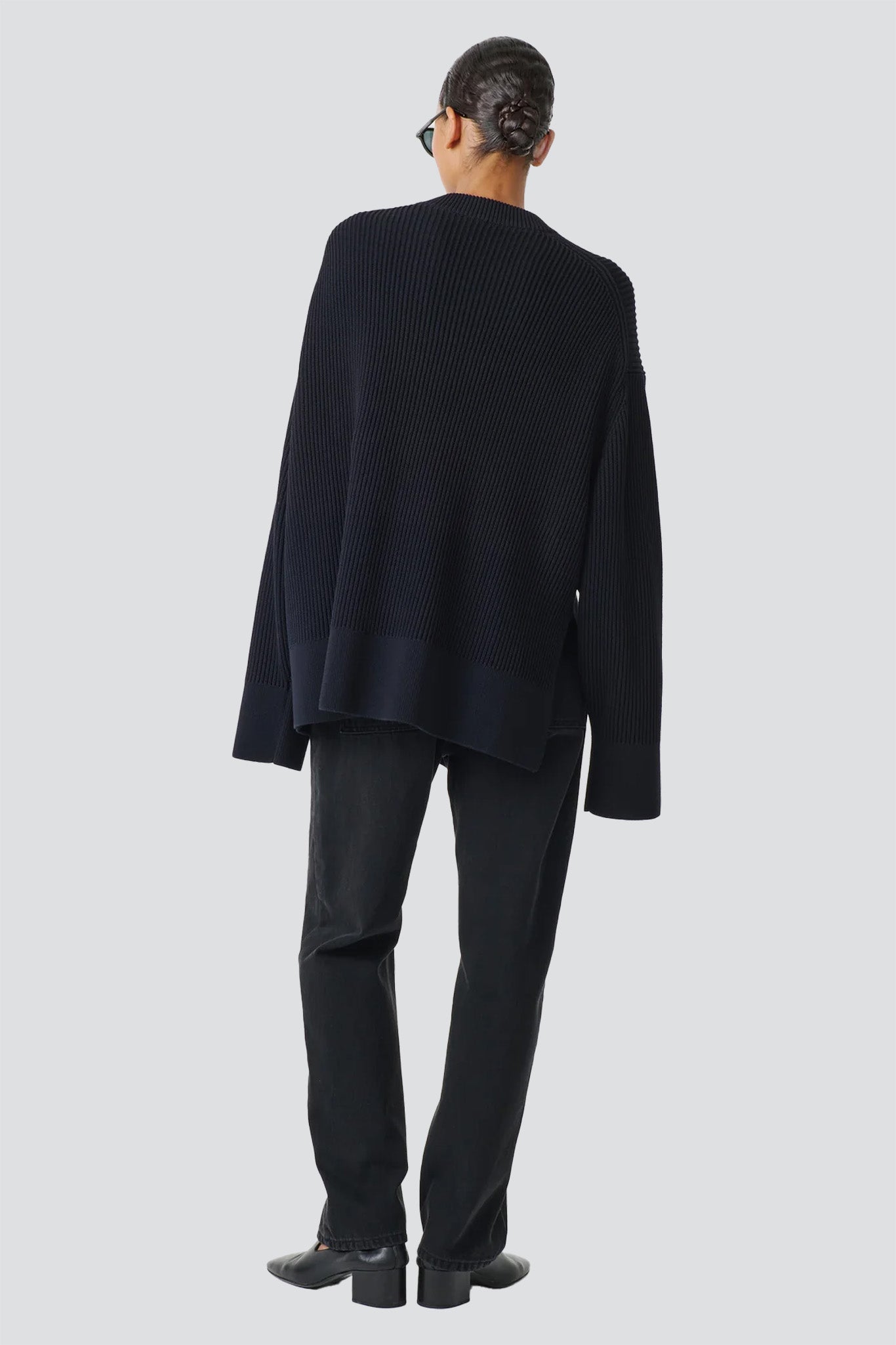 Darkest Navy Verda Asymmetric Knit