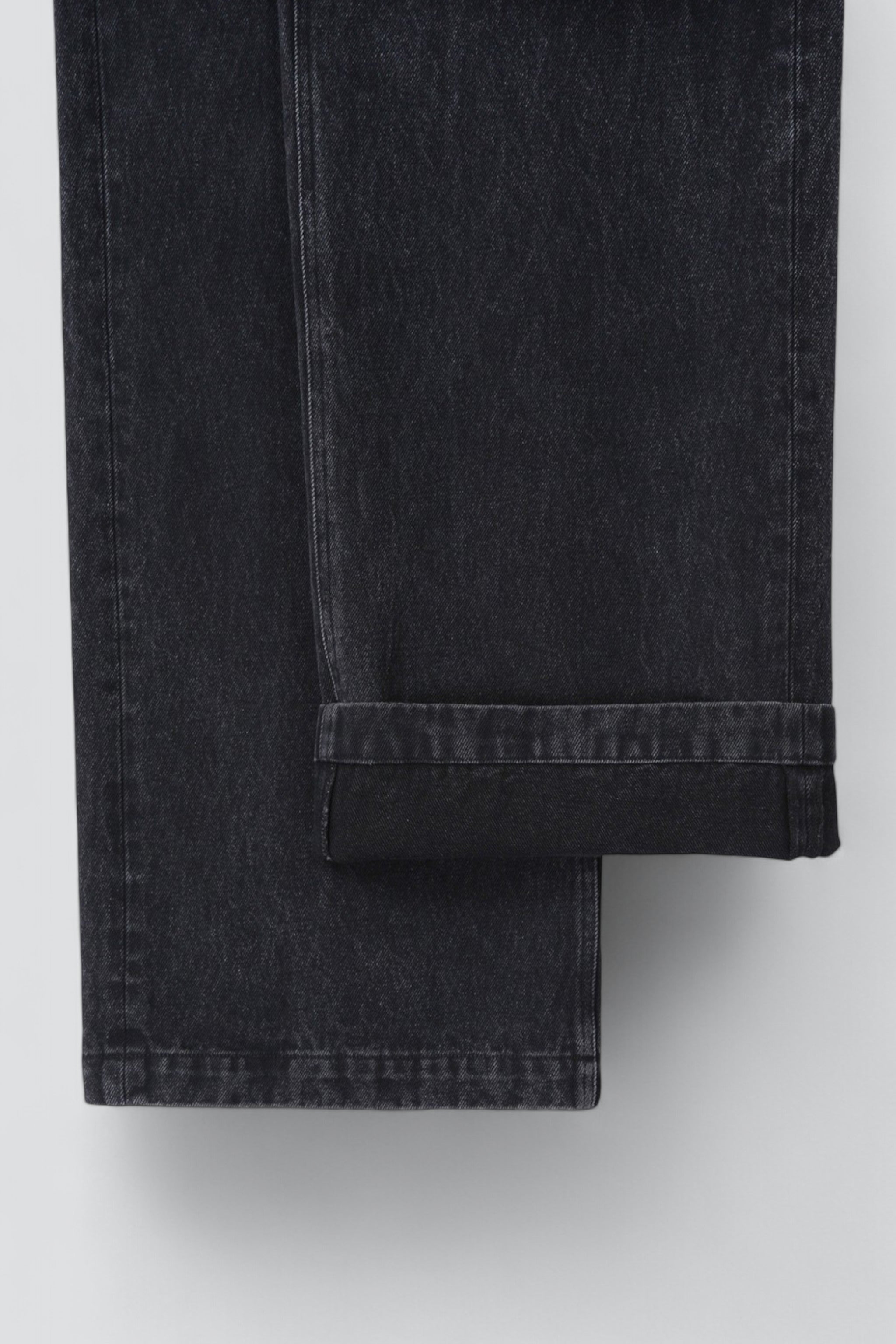 Washed Black Wide Leg Denim Jean