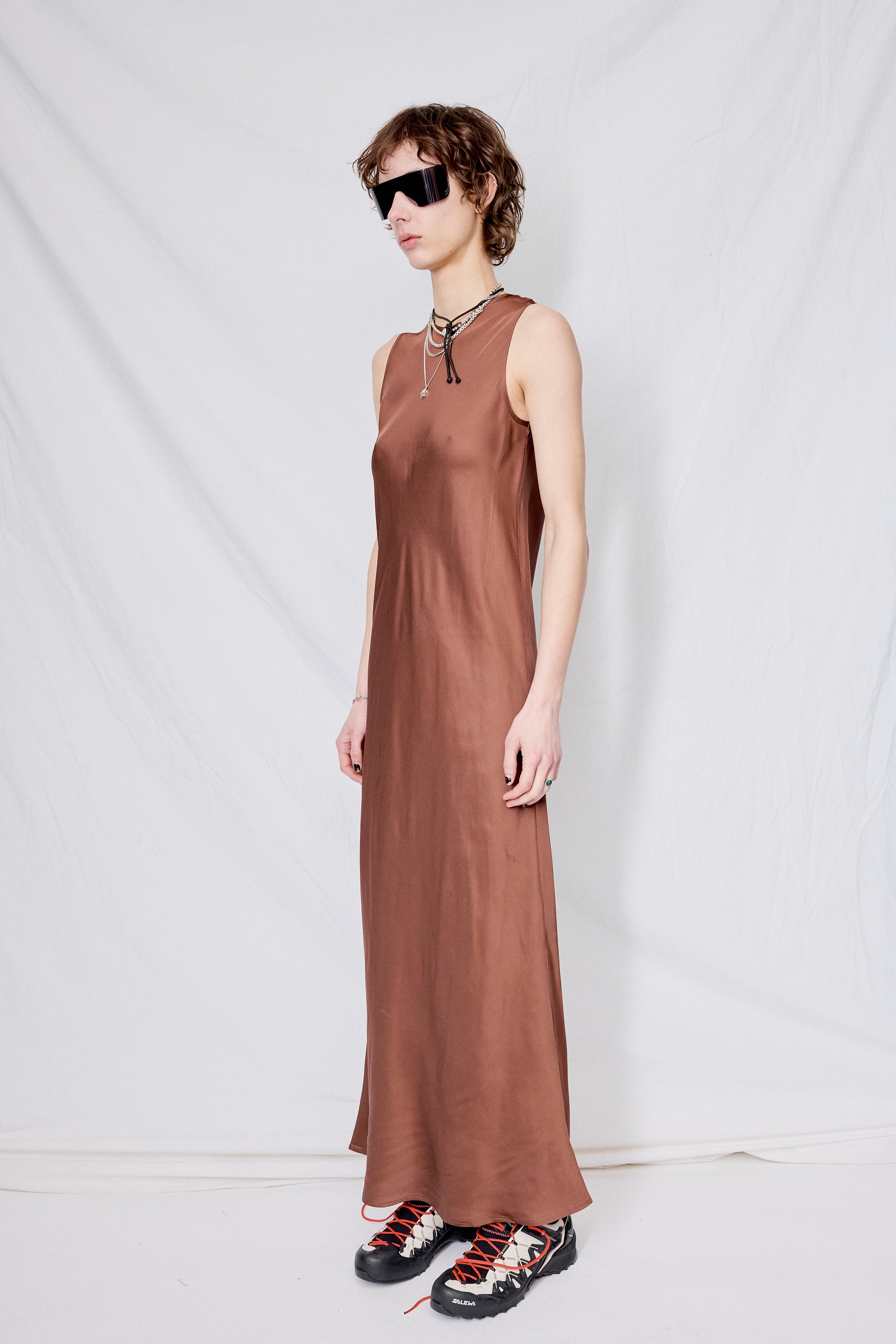 Dark Brown Dydine Tank Dress - Baserange | Assembly New York