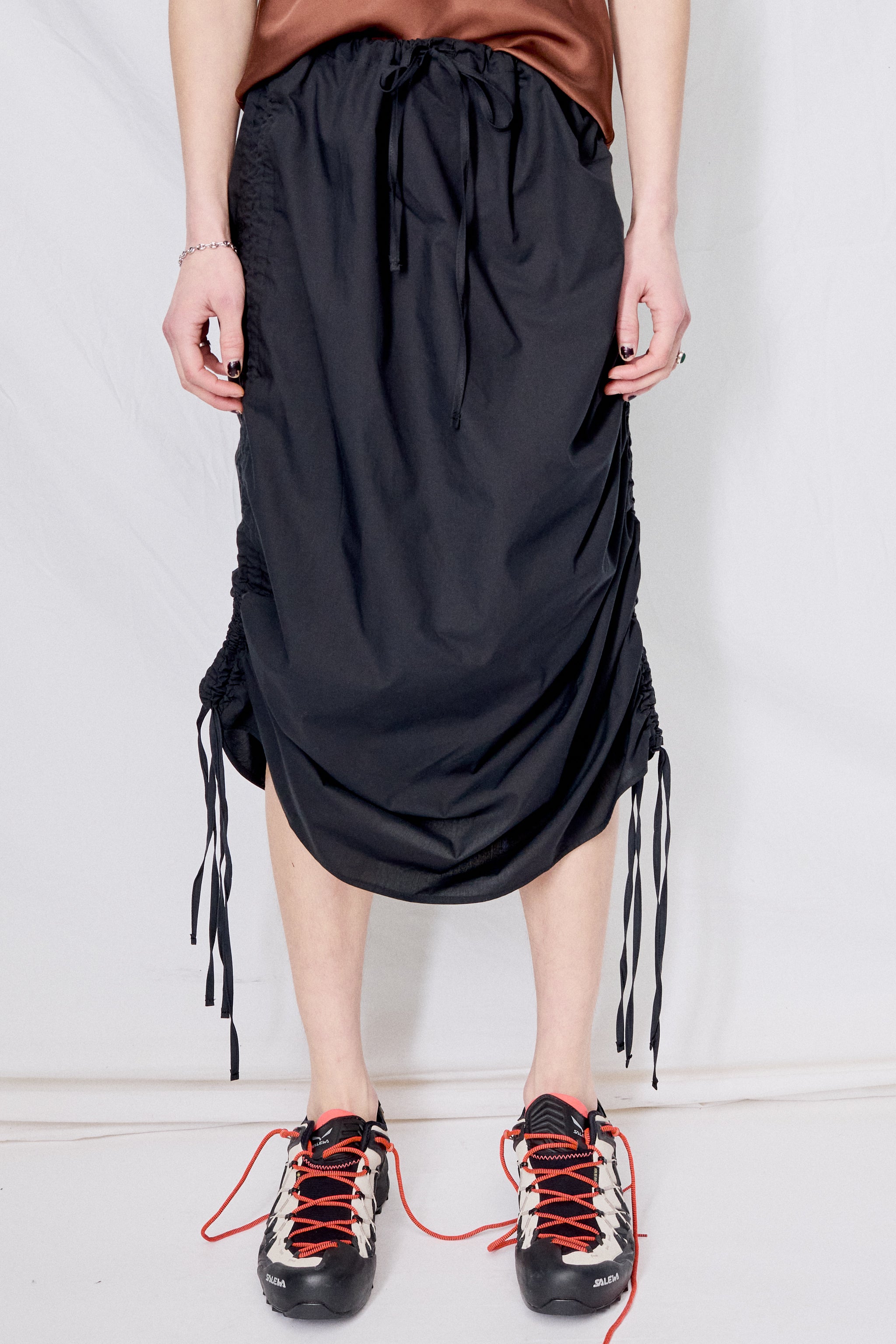 Black Pictorial Strap Skirt - Baserange | Assembly New York